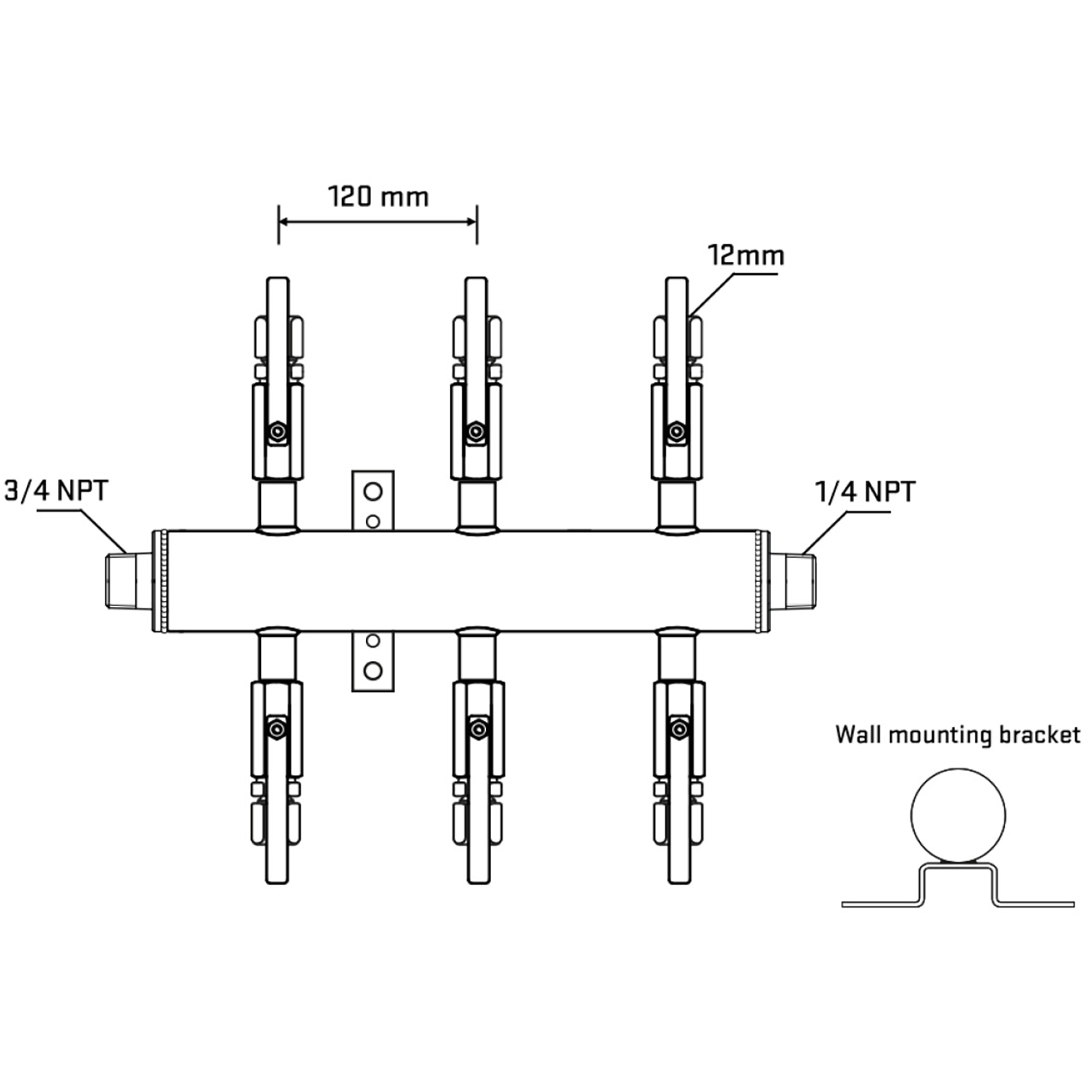 M506B100842 Manifolds Stainless Steel Double Sided