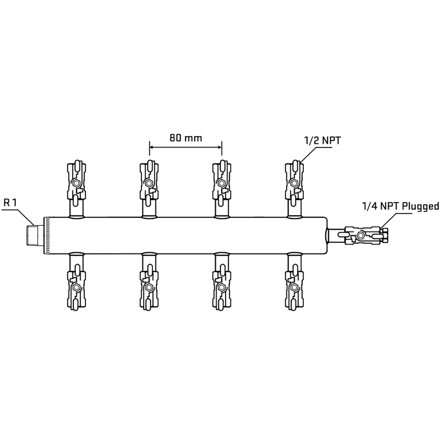 M508A010520 Manifolds Stainless Steel Double Sided