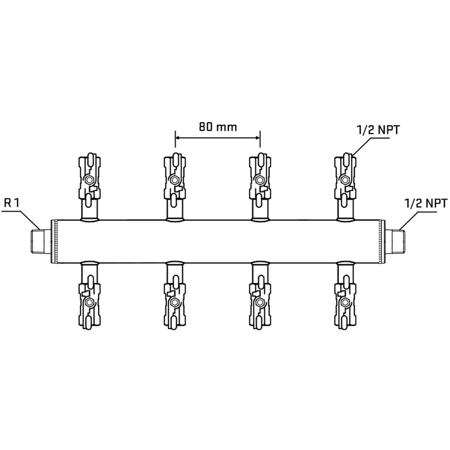 M508A010530 Manifolds Stainless Steel Double Sided