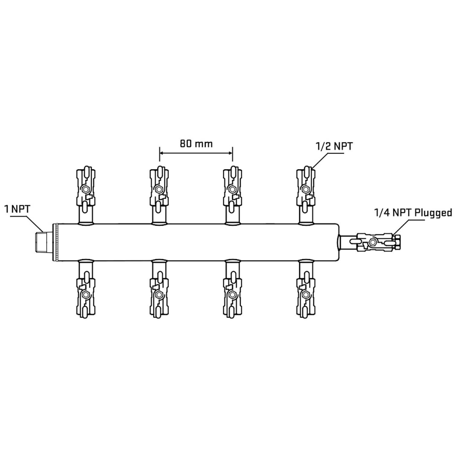 M508A010920 Manifolds Stainless Steel Double Sided