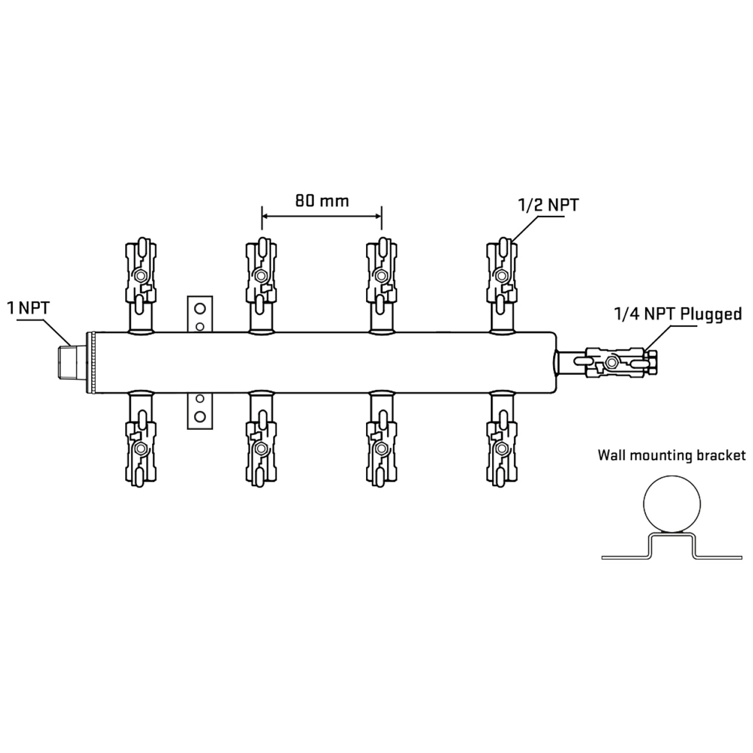 M508A010922 Manifolds Stainless Steel Double Sided