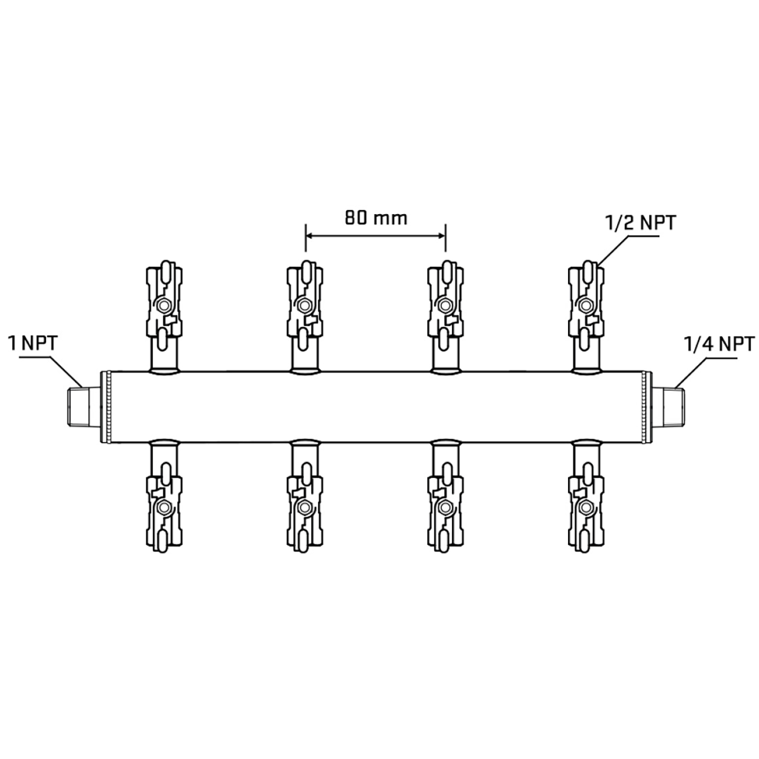 M508A010940 Manifolds Stainless Steel Double Sided