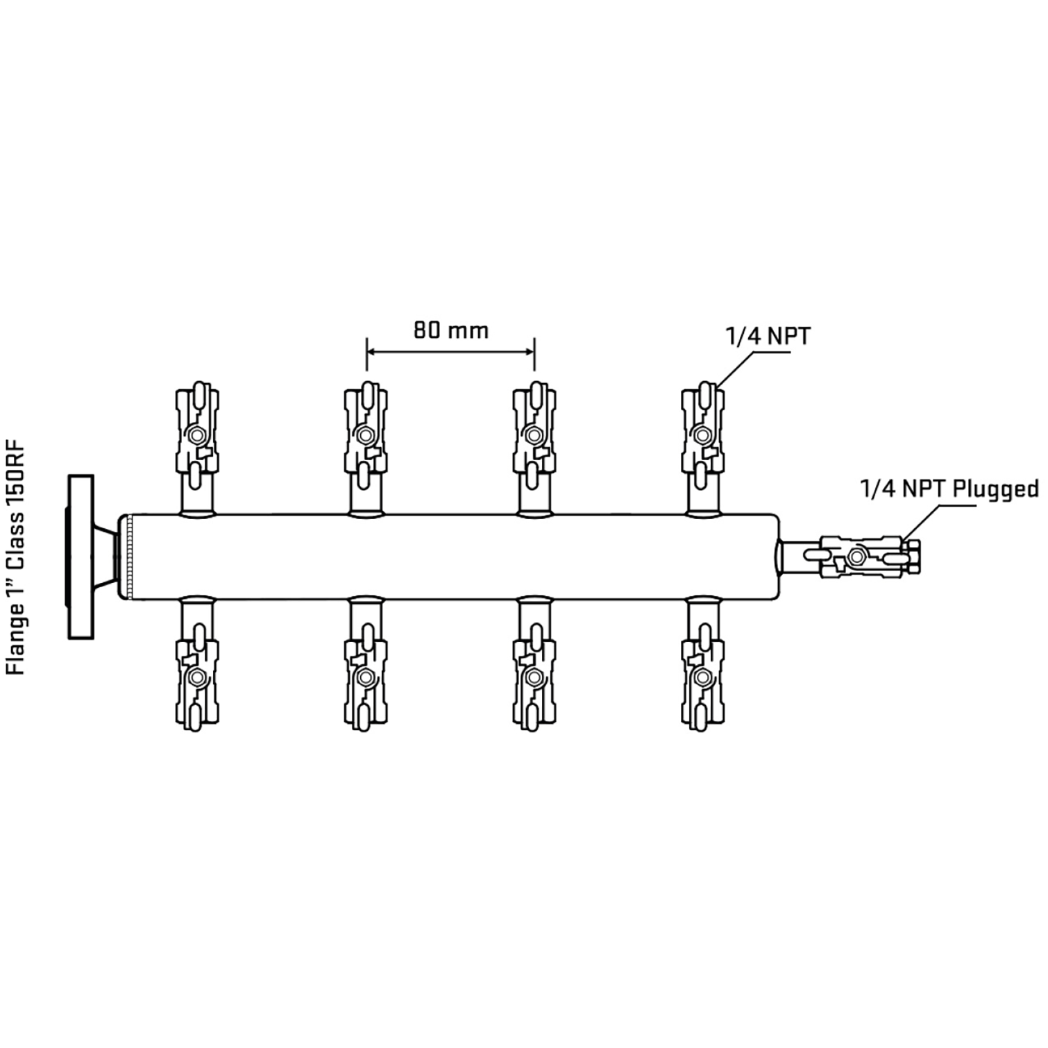 M508A020120 Manifolds Stainless Steel Double Sided