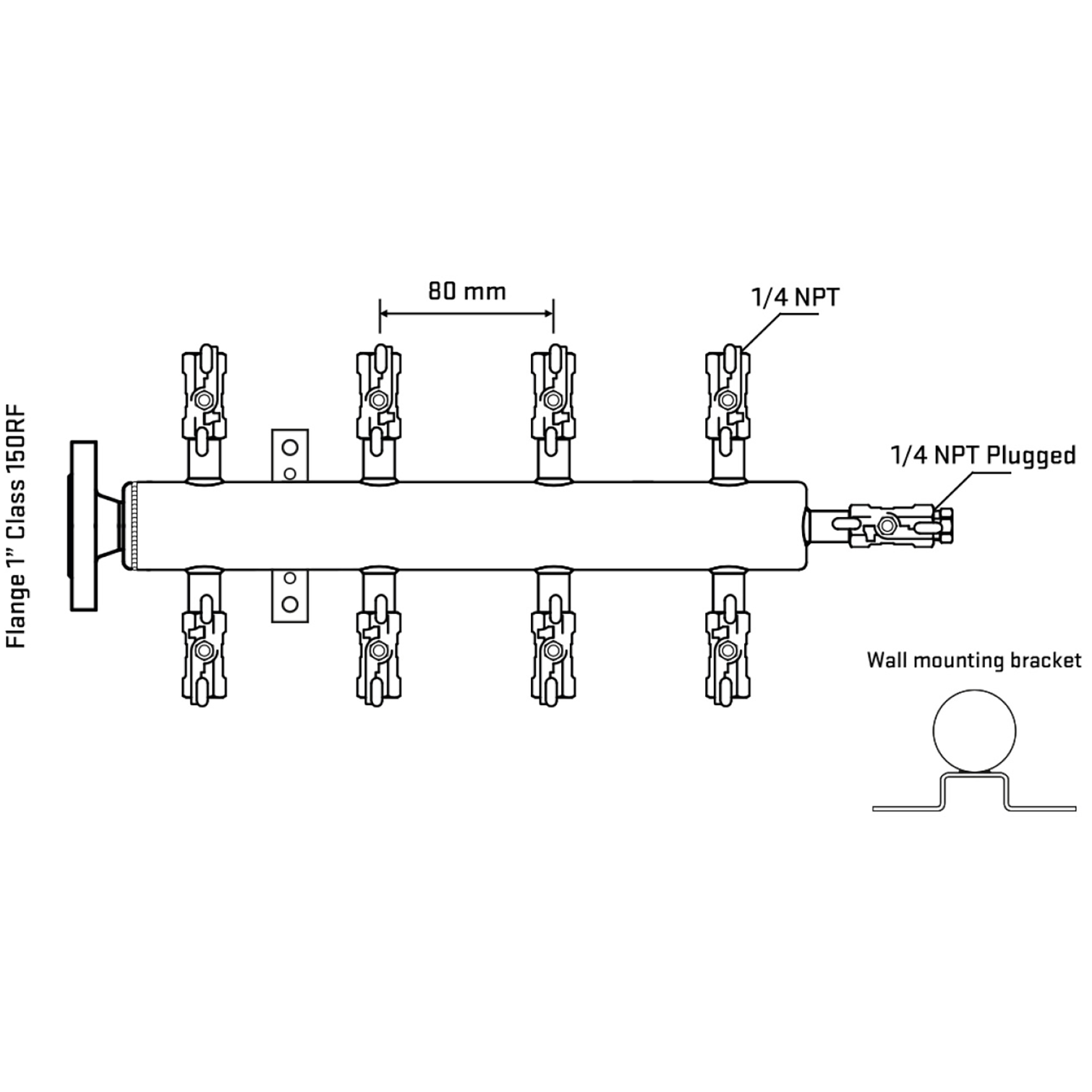 M508A020122 Manifolds Stainless Steel Double Sided