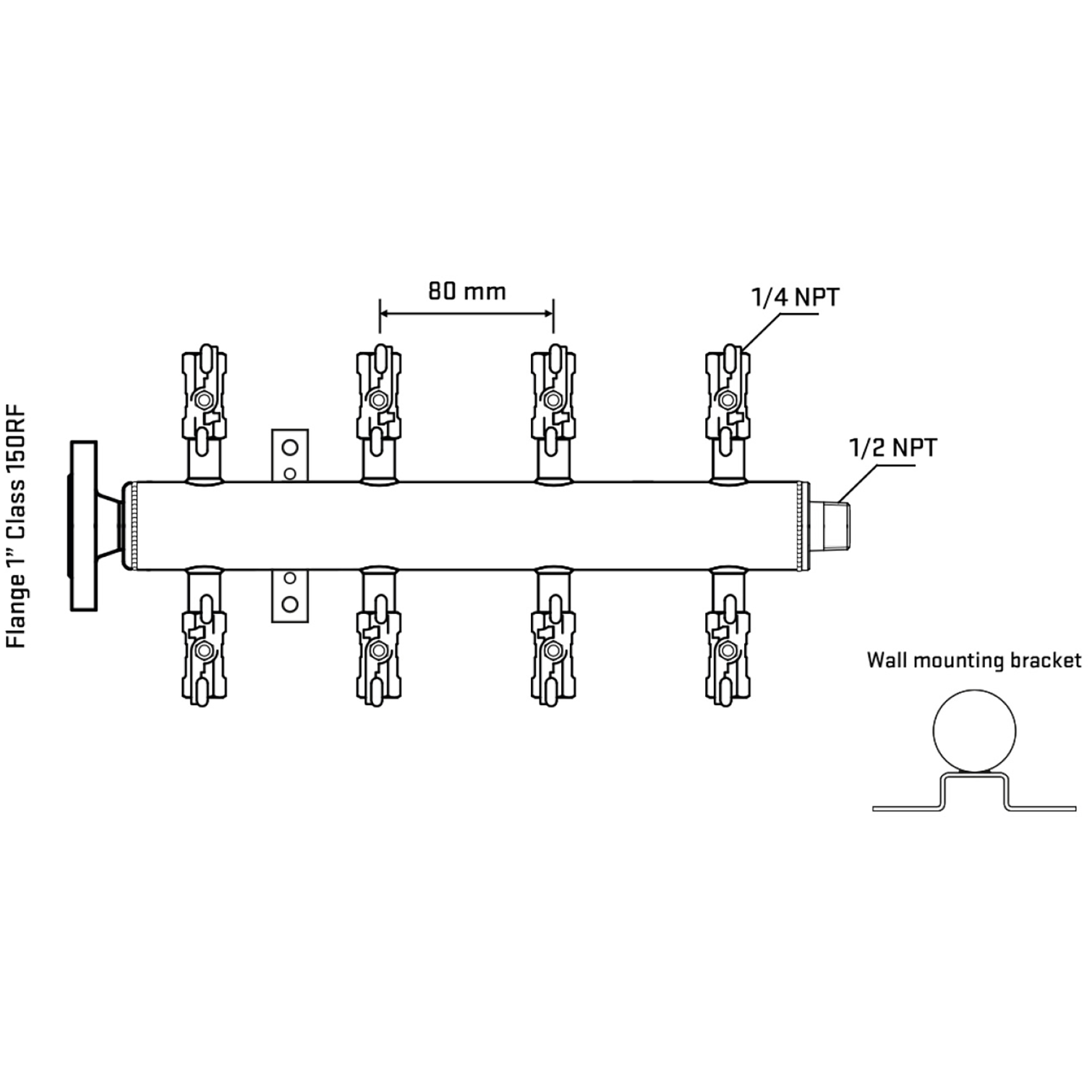 M508A020132 Manifolds Stainless Steel Double Sided