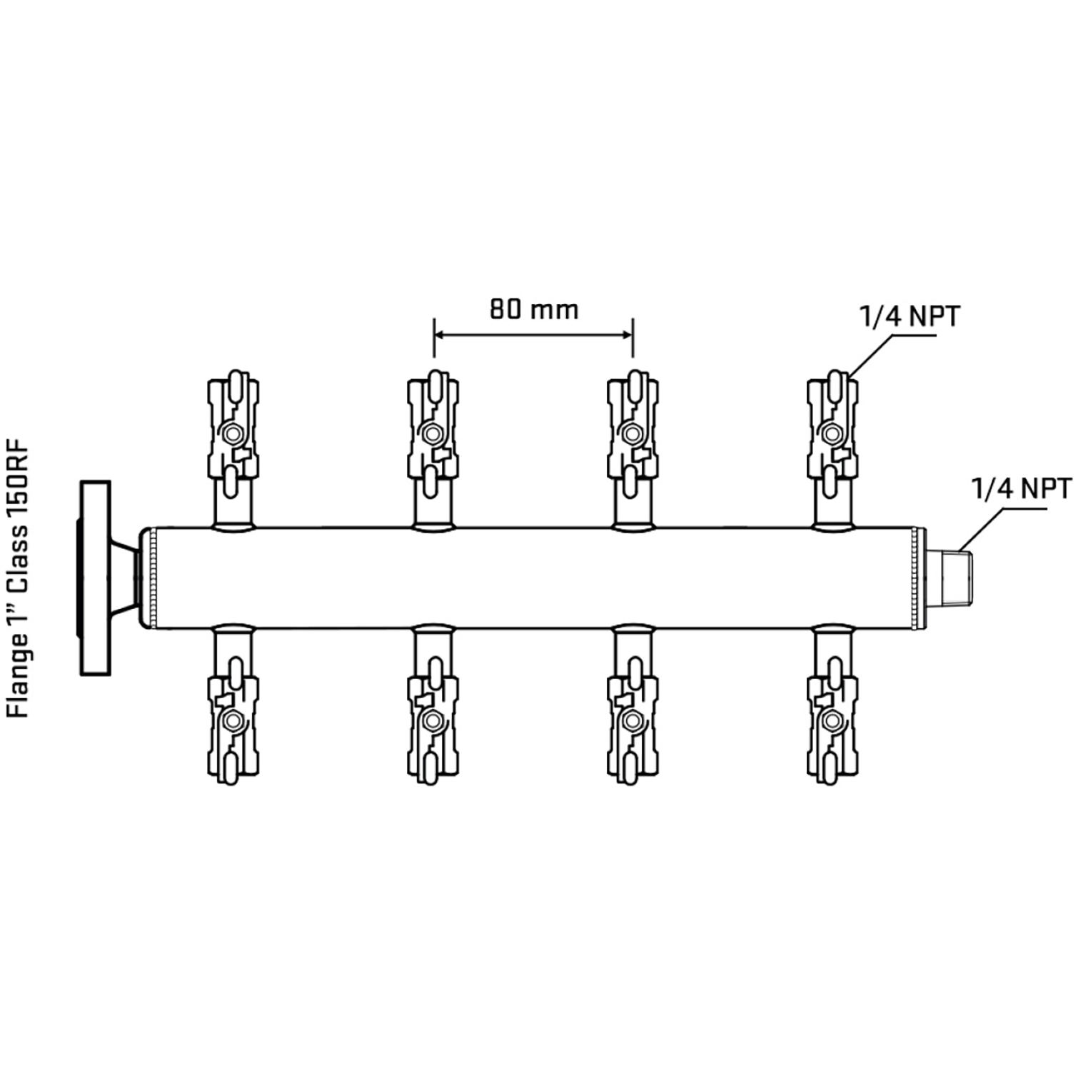 M508A020140 Manifolds Stainless Steel Double Sided