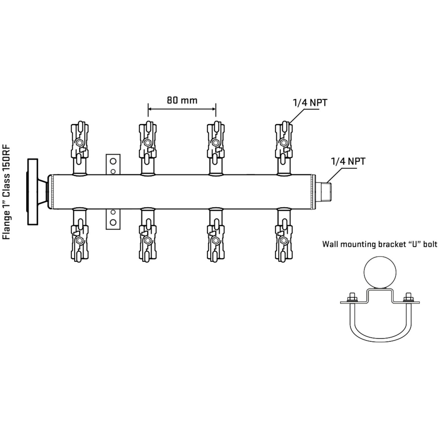 M508A020141 Manifolds Stainless Steel Double Sided