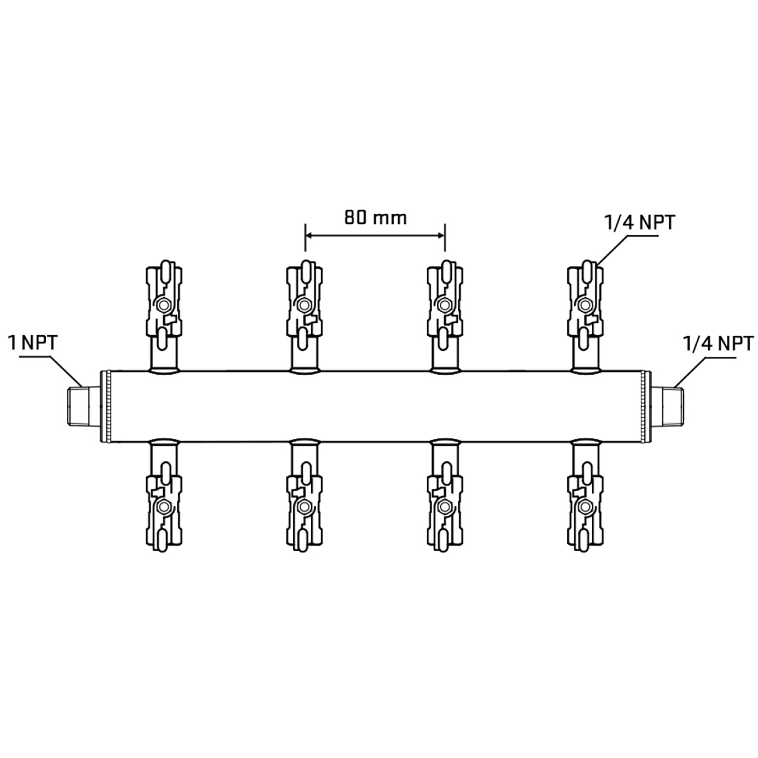 M508A020940 Manifolds Stainless Steel Double Sided