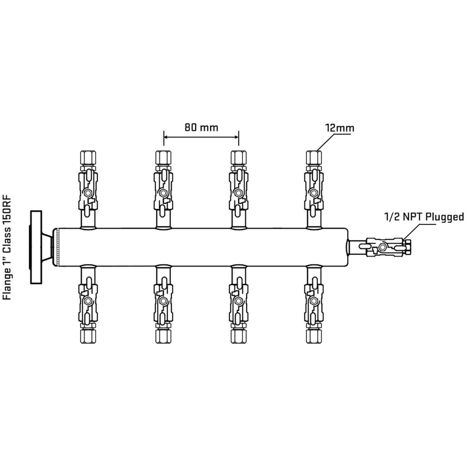 M508A030110 Manifolds Stainless Steel Double Sided