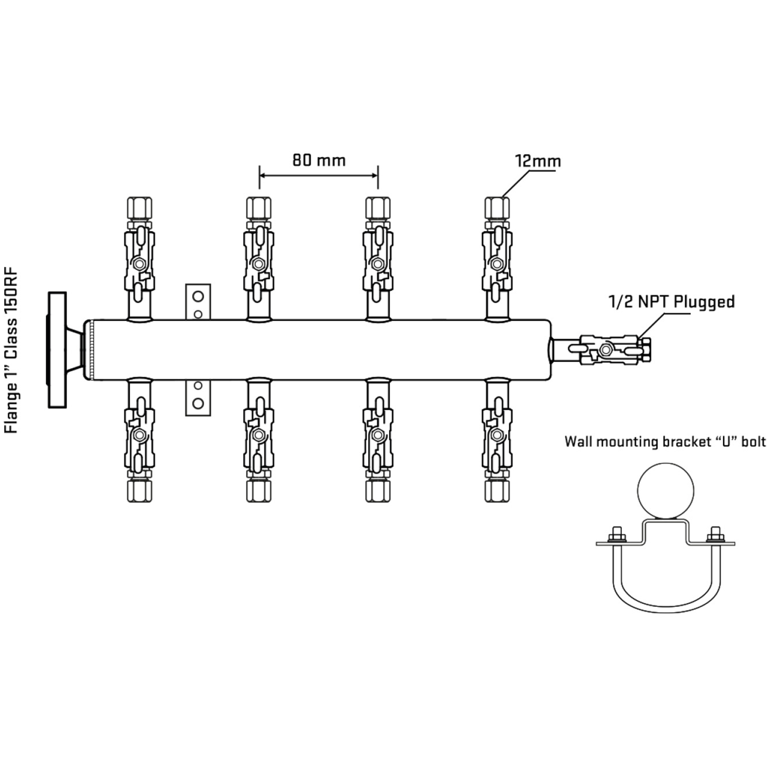 M508A030111 Manifolds Stainless Steel Double Sided