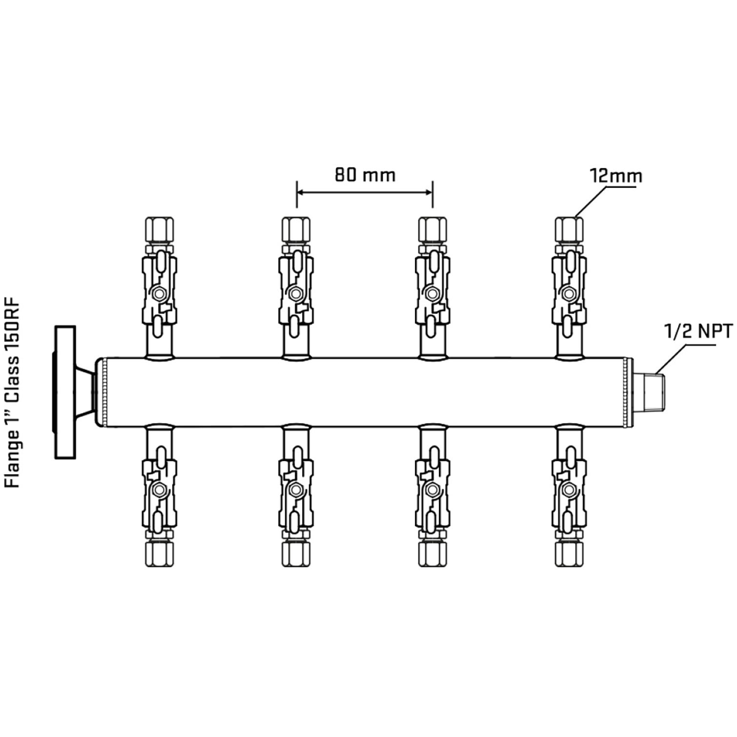 M508A030130 Manifolds Stainless Steel Double Sided