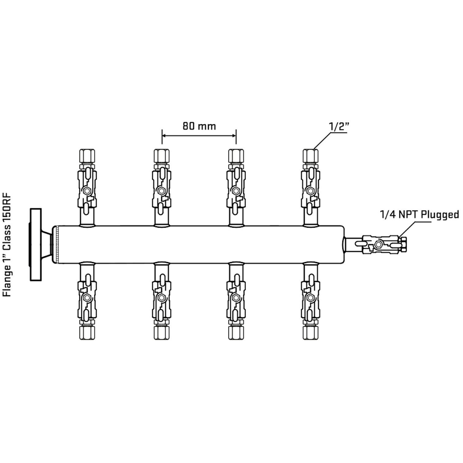 M508A050120 Manifolds Stainless Steel Double Sided