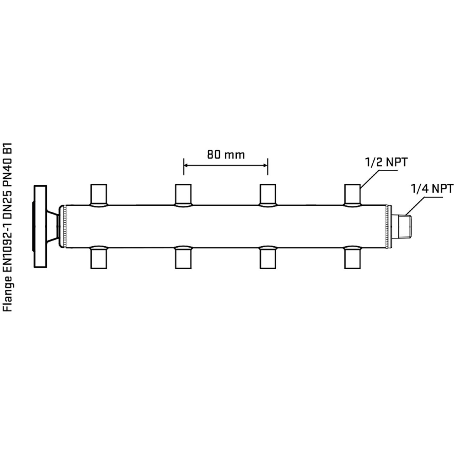 M508A060340 Manifolds Stainless Steel Double Sided