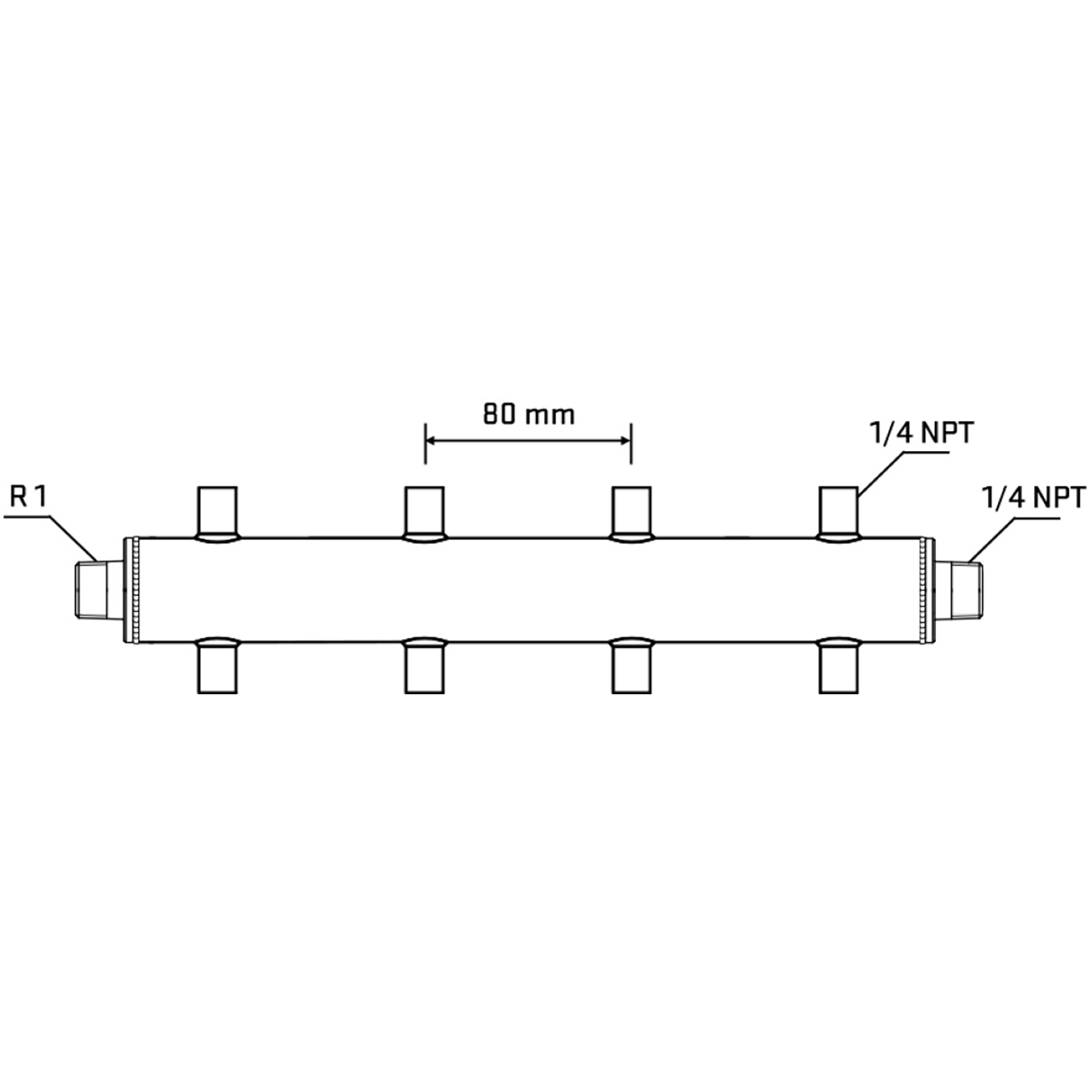 M508A070540 Manifolds Stainless Steel Double Sided