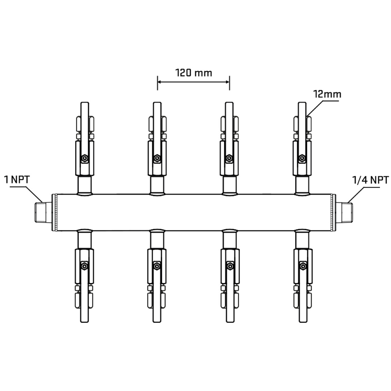 M508B100940 Manifolds Stainless Steel Double Sided