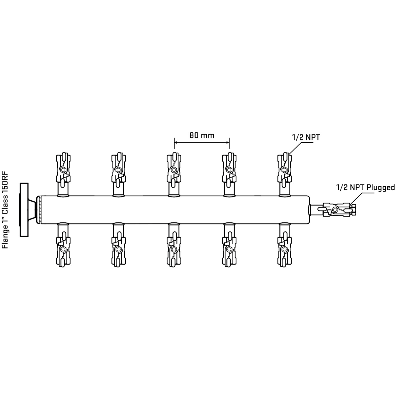 M510A010110 Manifolds Stainless Steel Double Sided