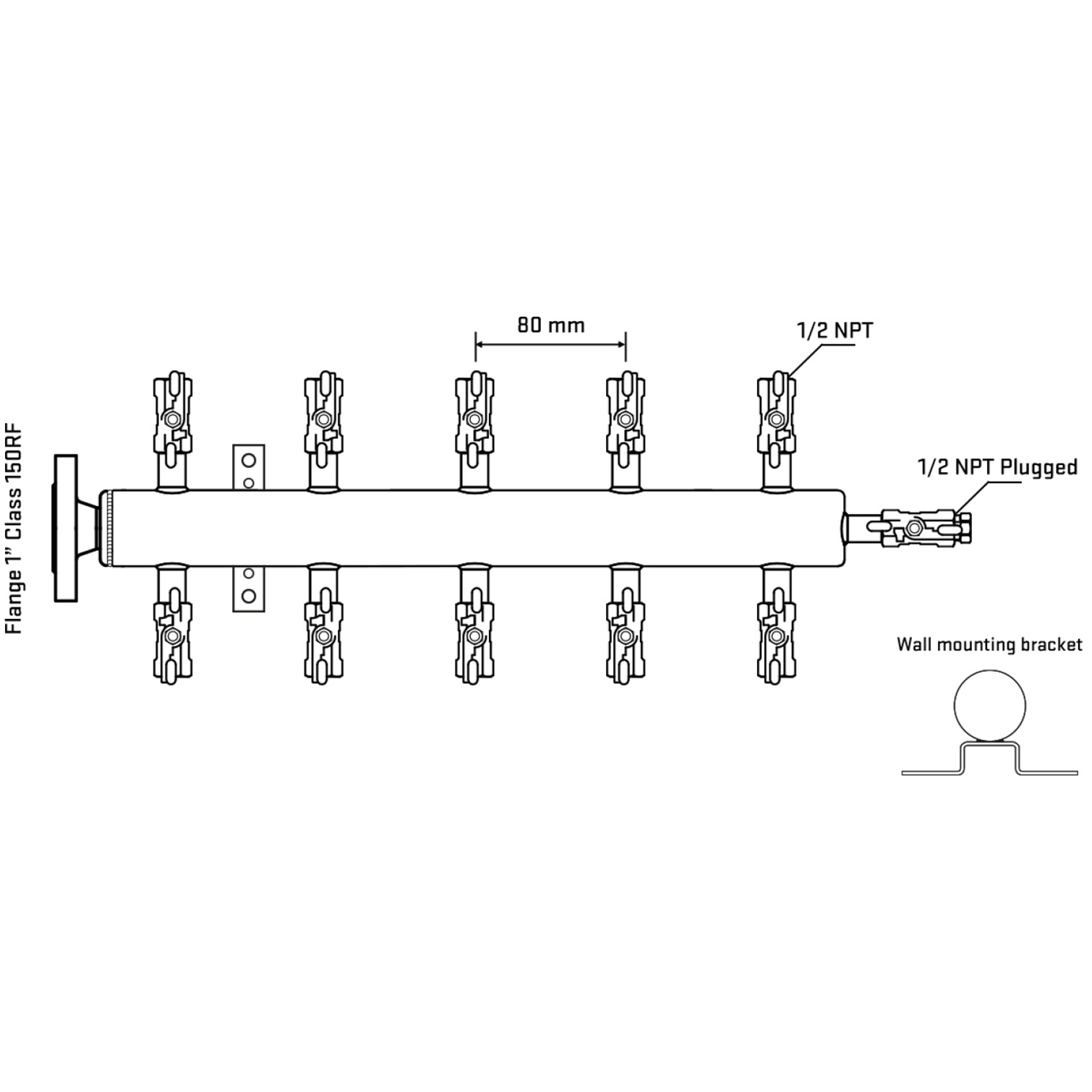 M510A010112 Manifolds Stainless Steel Double Sided