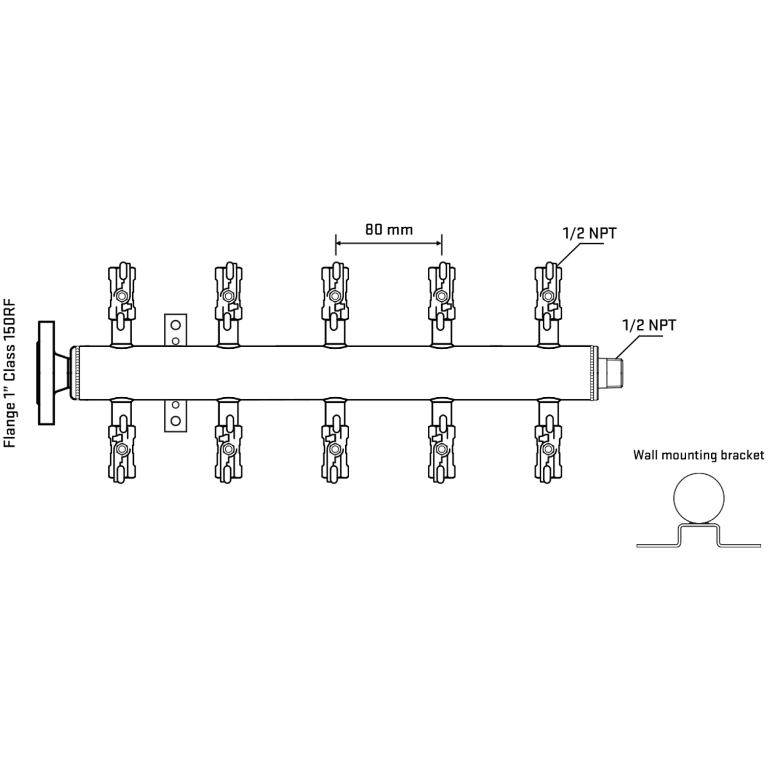 M510A010132 Manifolds Stainless Steel Double Sided