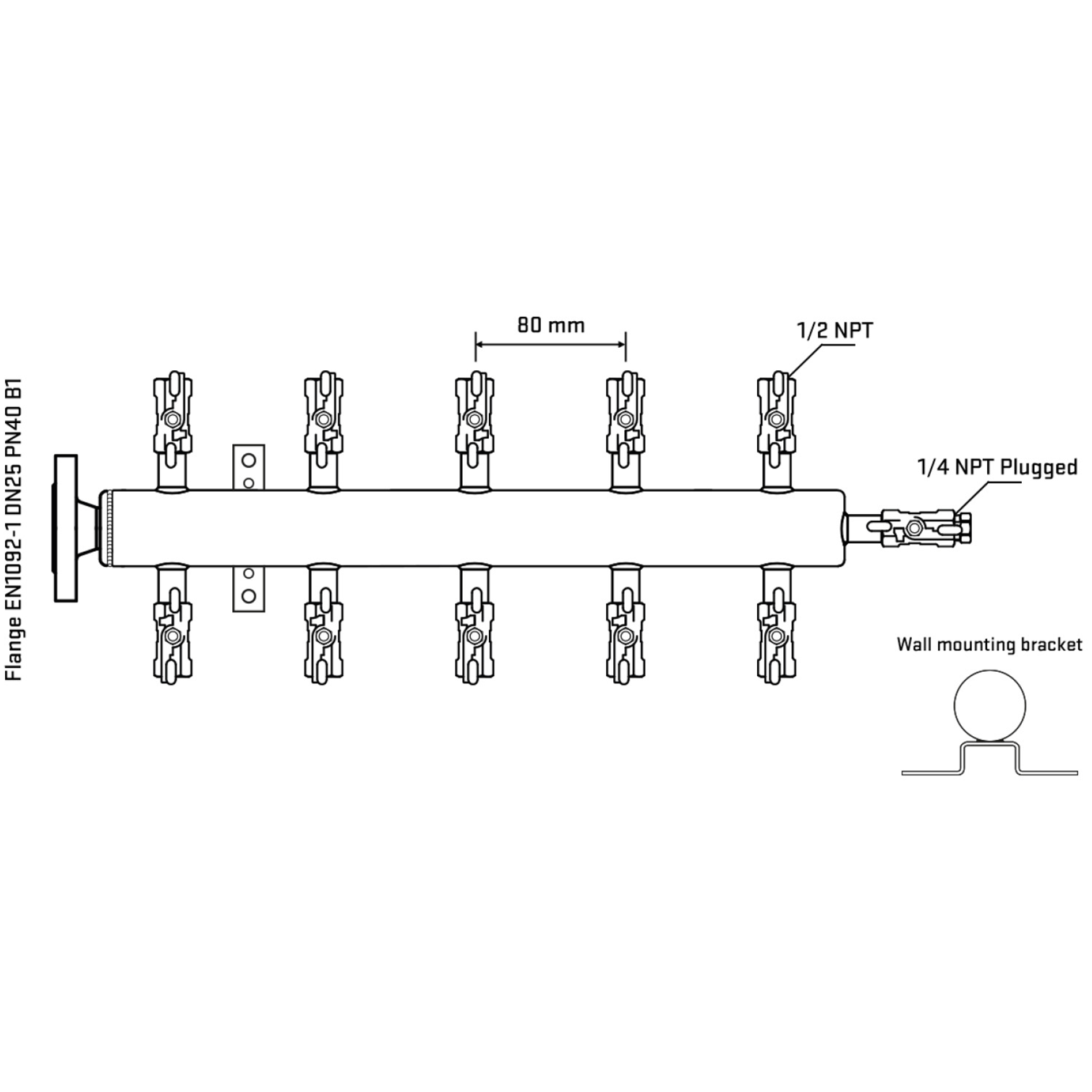 M510A010322 Manifolds Stainless Steel Double Sided