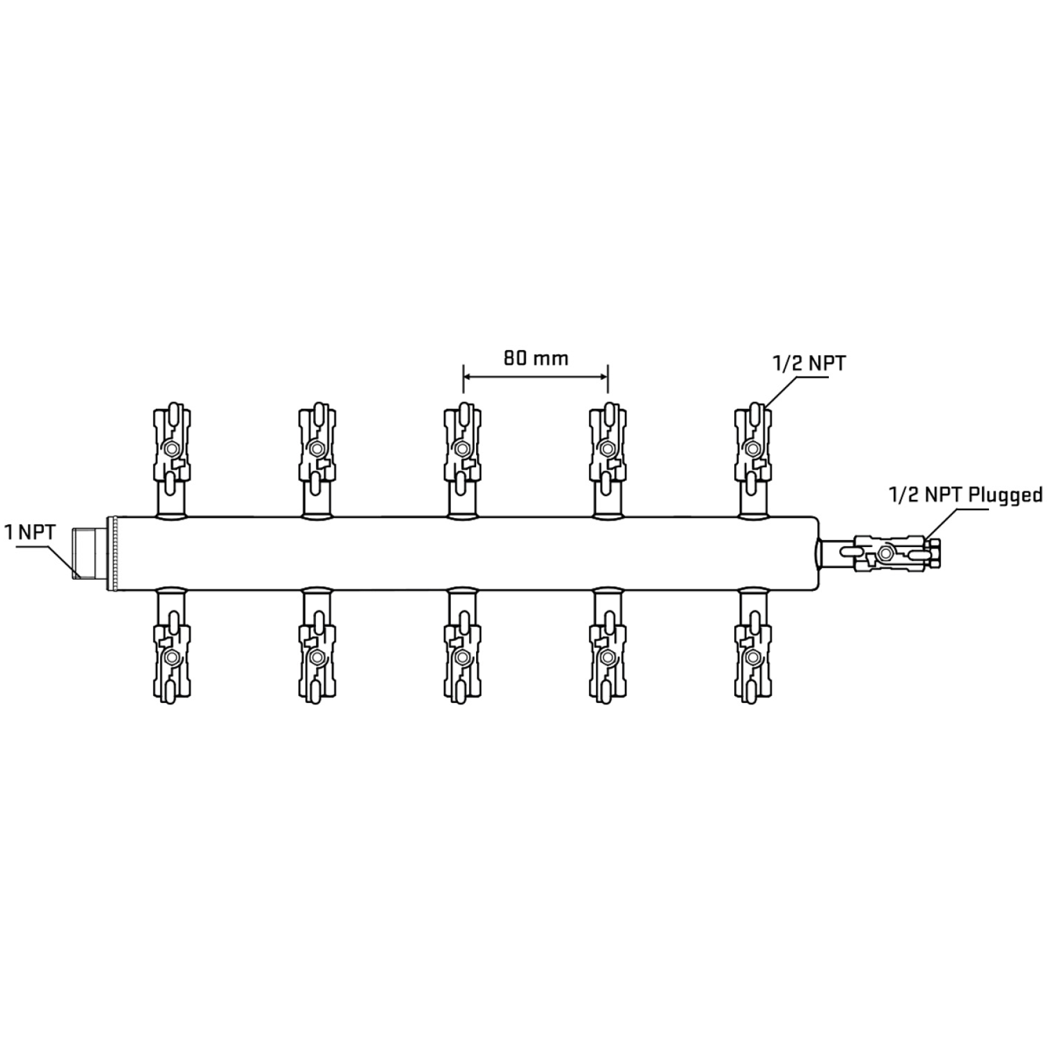 M510A011110 Manifolds Stainless Steel Double Sided