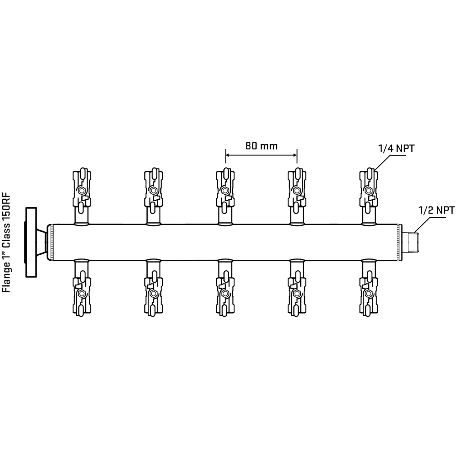 M510A020130 Manifolds Stainless Steel Double Sided