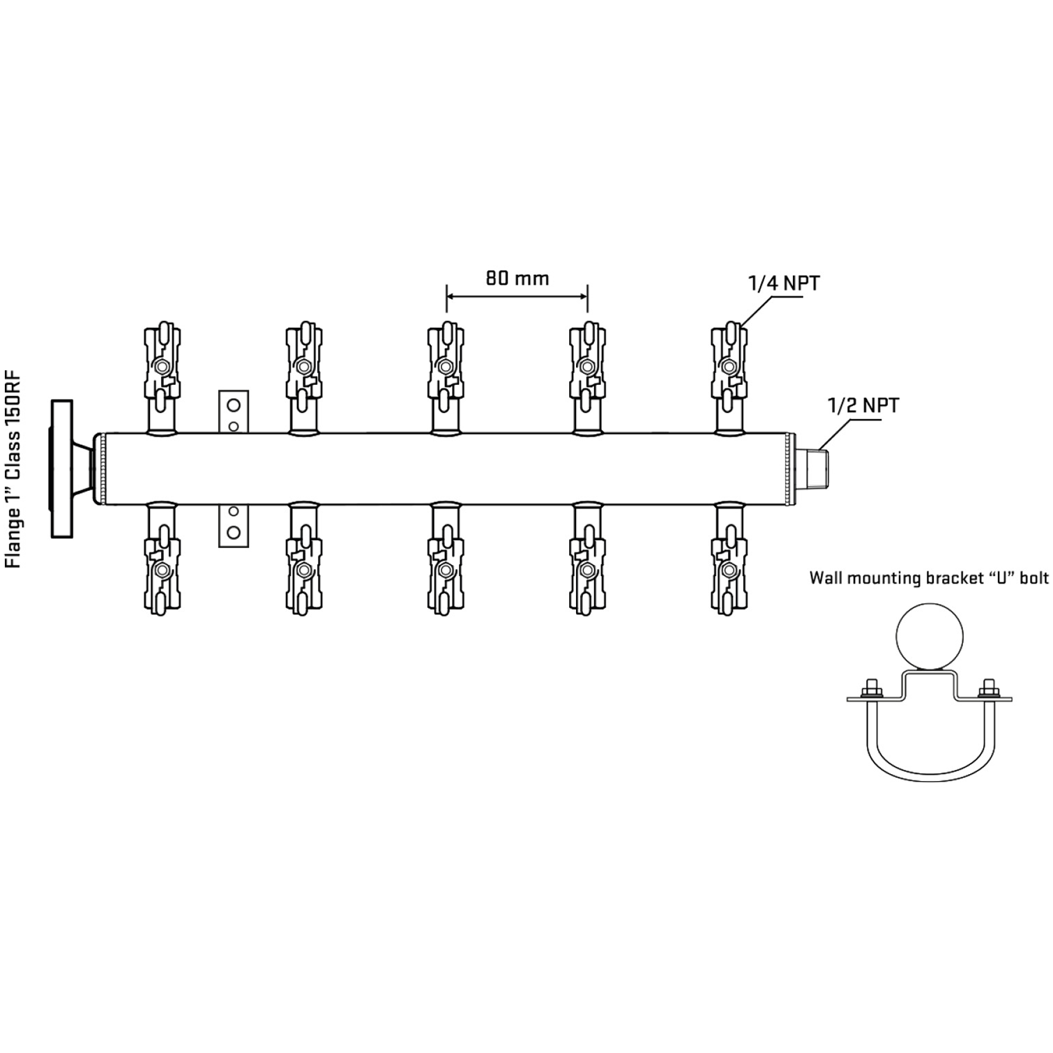 M510A020131 Manifolds Stainless Steel Double Sided