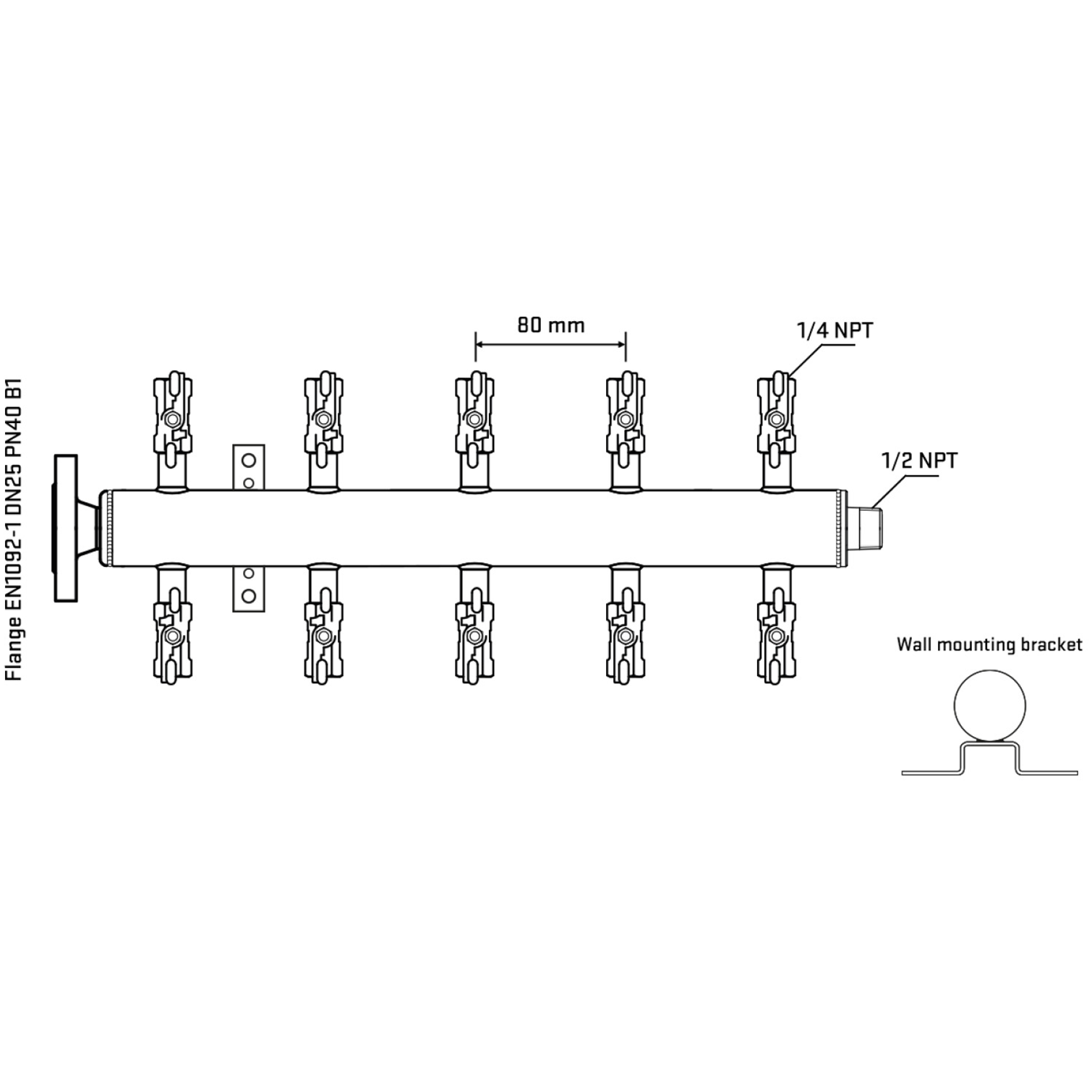 M510A020332 Manifolds Stainless Steel Double Sided