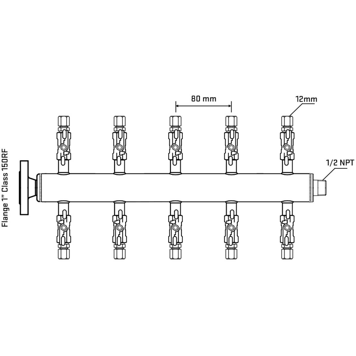 M510A030130 Manifolds Stainless Steel Double Sided