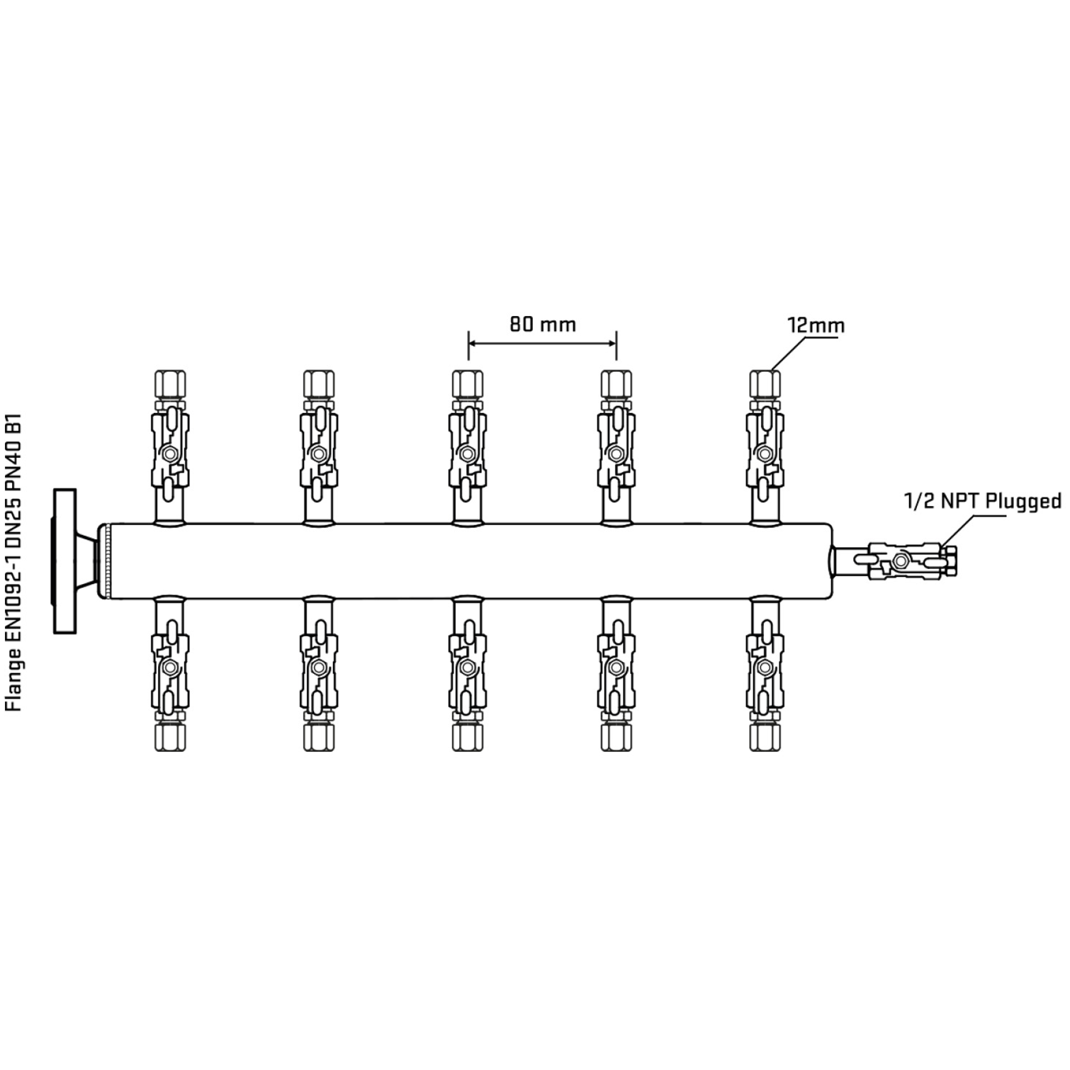 M510A030310 Manifolds Stainless Steel Double Sided