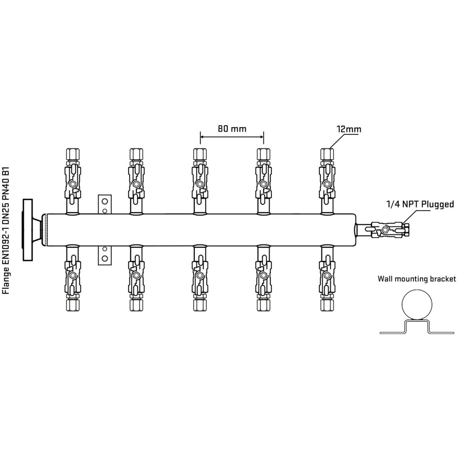 M510A030322 Manifolds Stainless Steel Double Sided