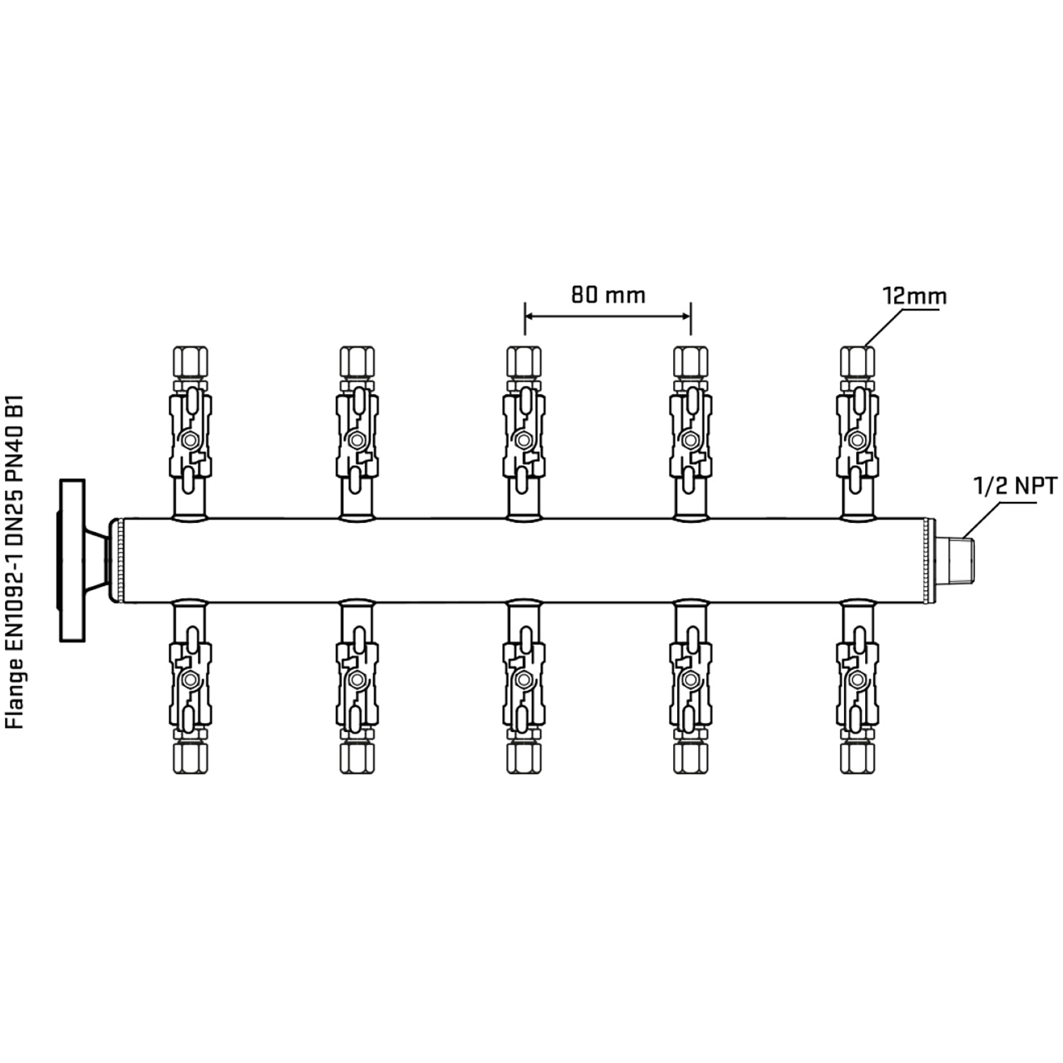 M510A030330 Manifolds Stainless Steel Double Sided