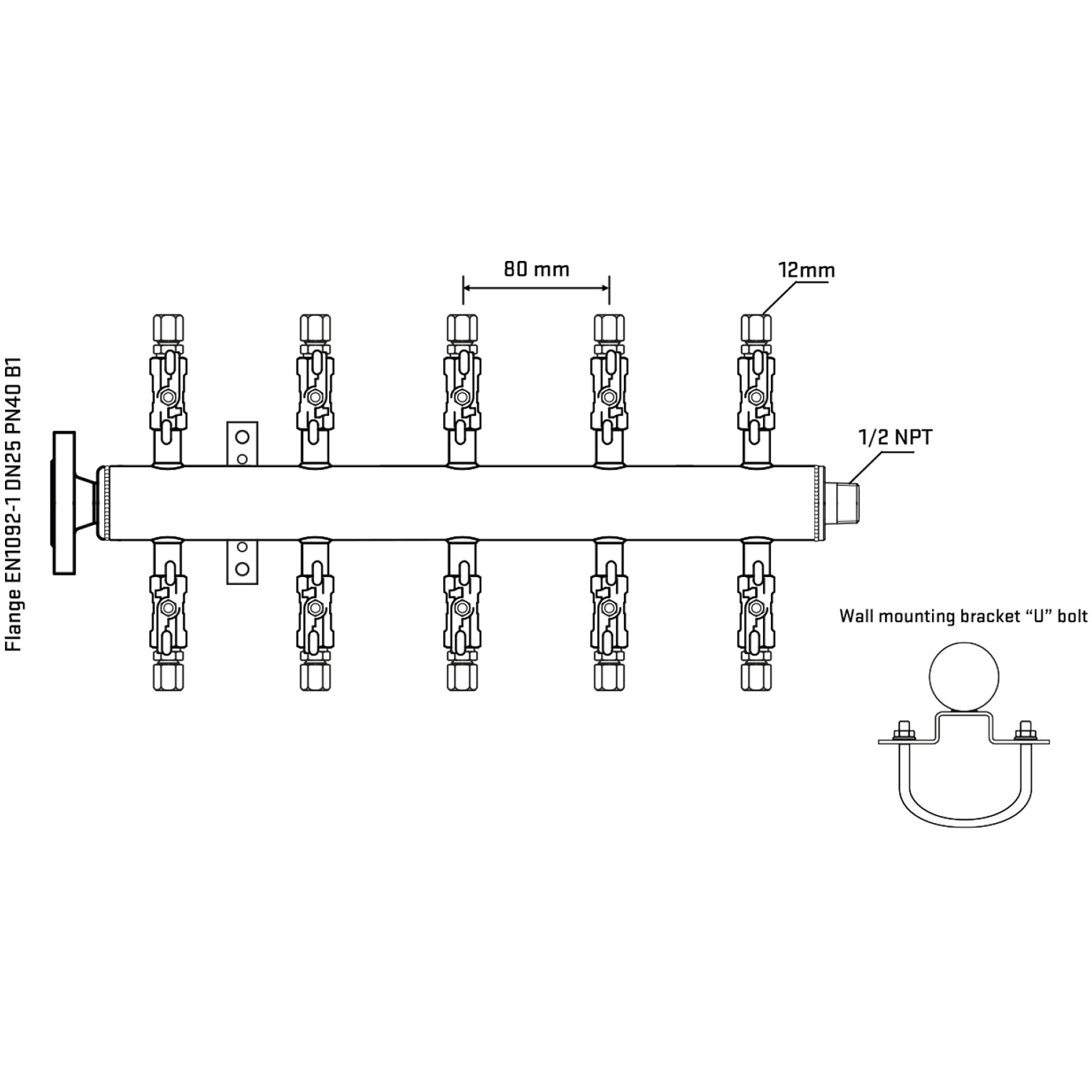 M510A030331 Manifolds Stainless Steel Double Sided