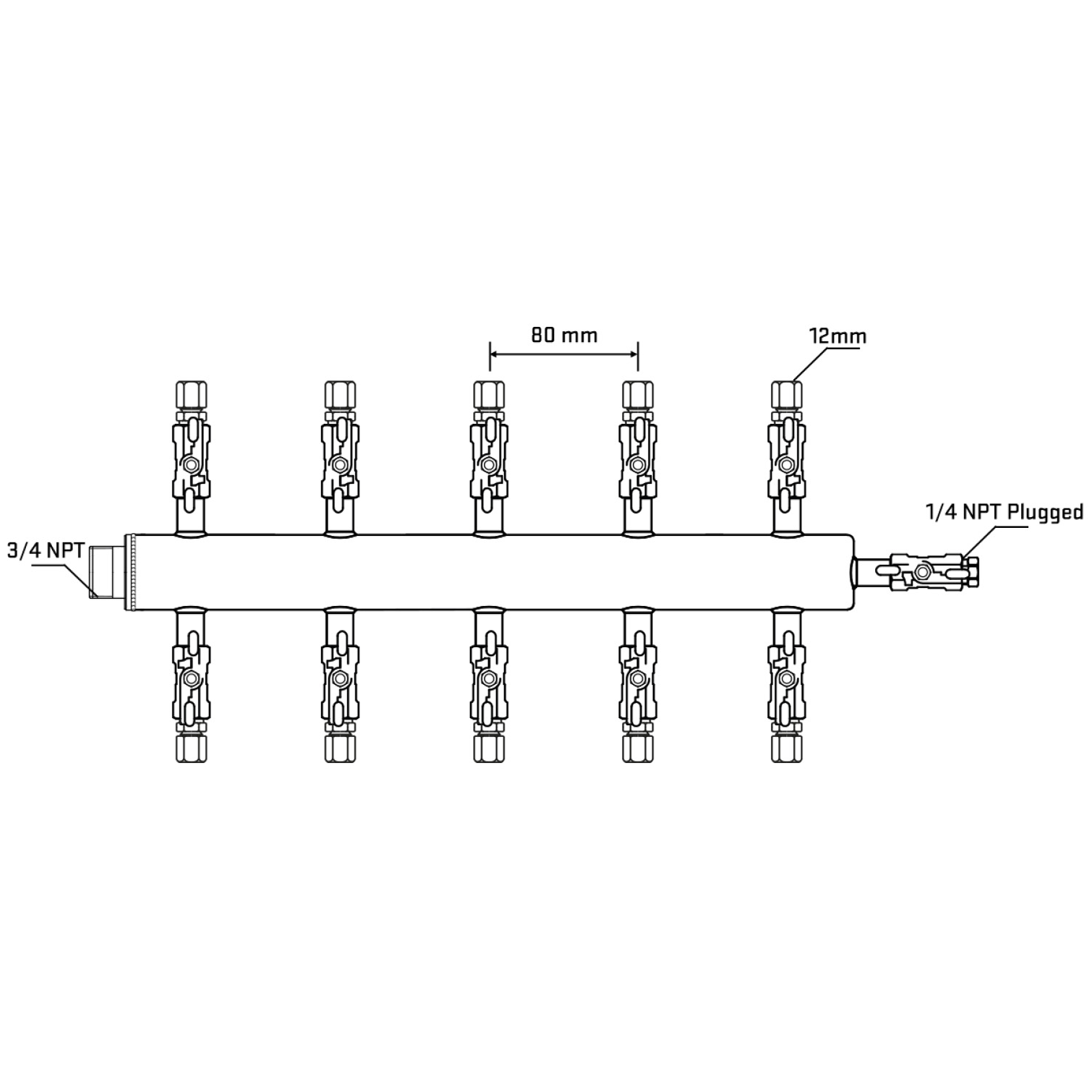 M510A031020 Manifolds Stainless Steel Double Sided