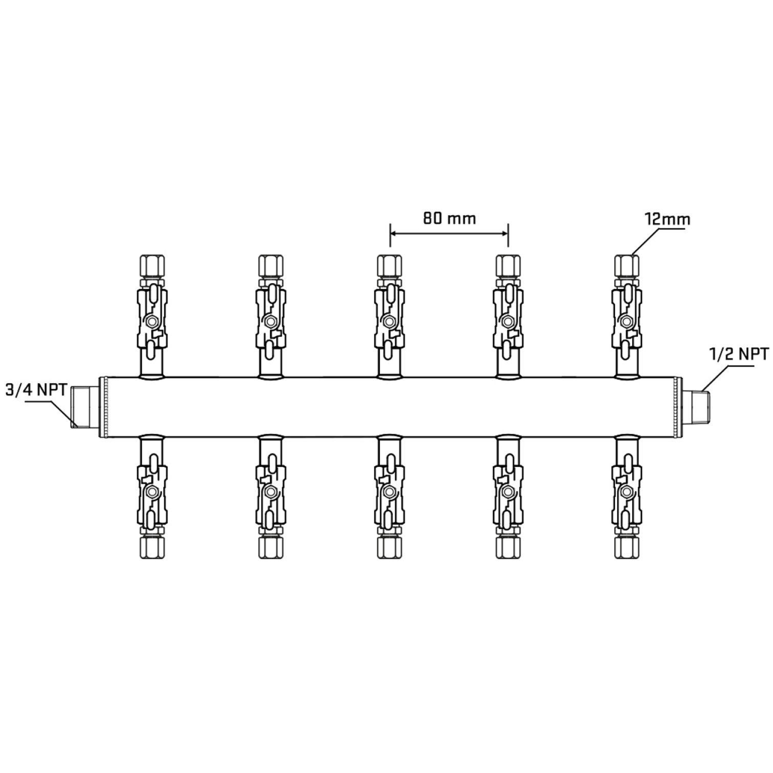 M510A031030 Manifolds Stainless Steel Double Sided