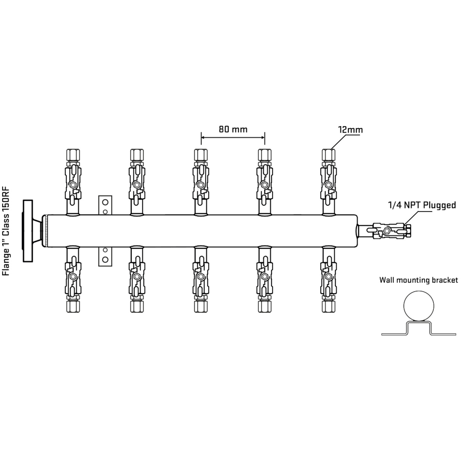 M510A040122 Manifolds Stainless Steel Double Sided