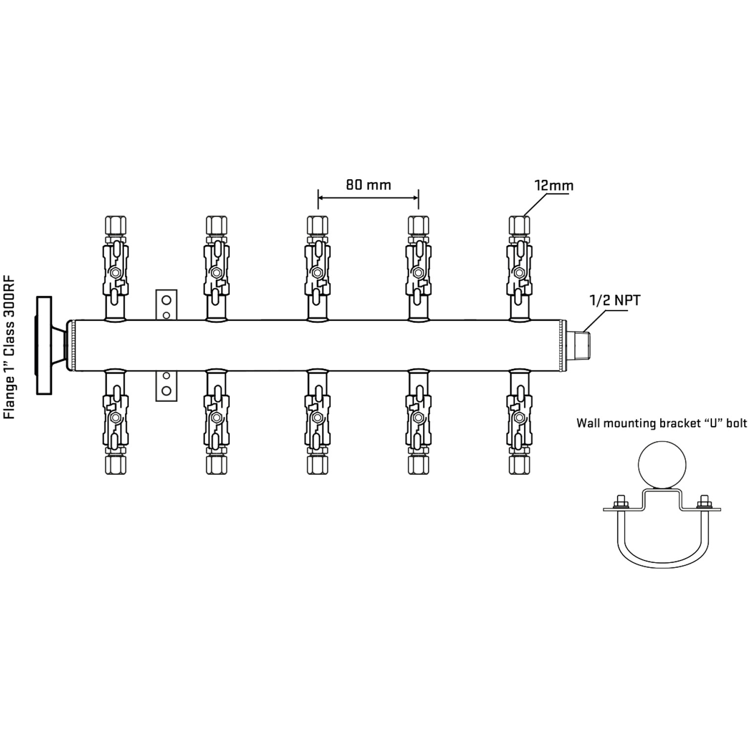 M510A040231 Manifolds Stainless Steel Double Sided