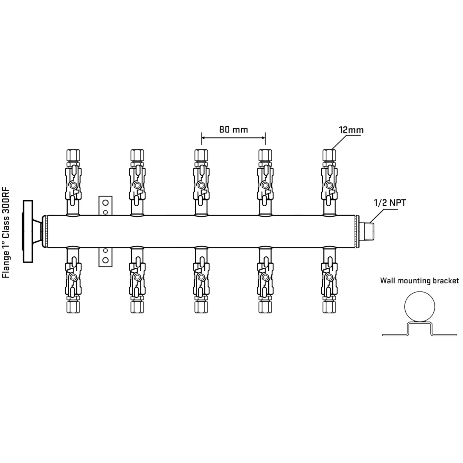 M510A040232 Manifolds Stainless Steel Double Sided