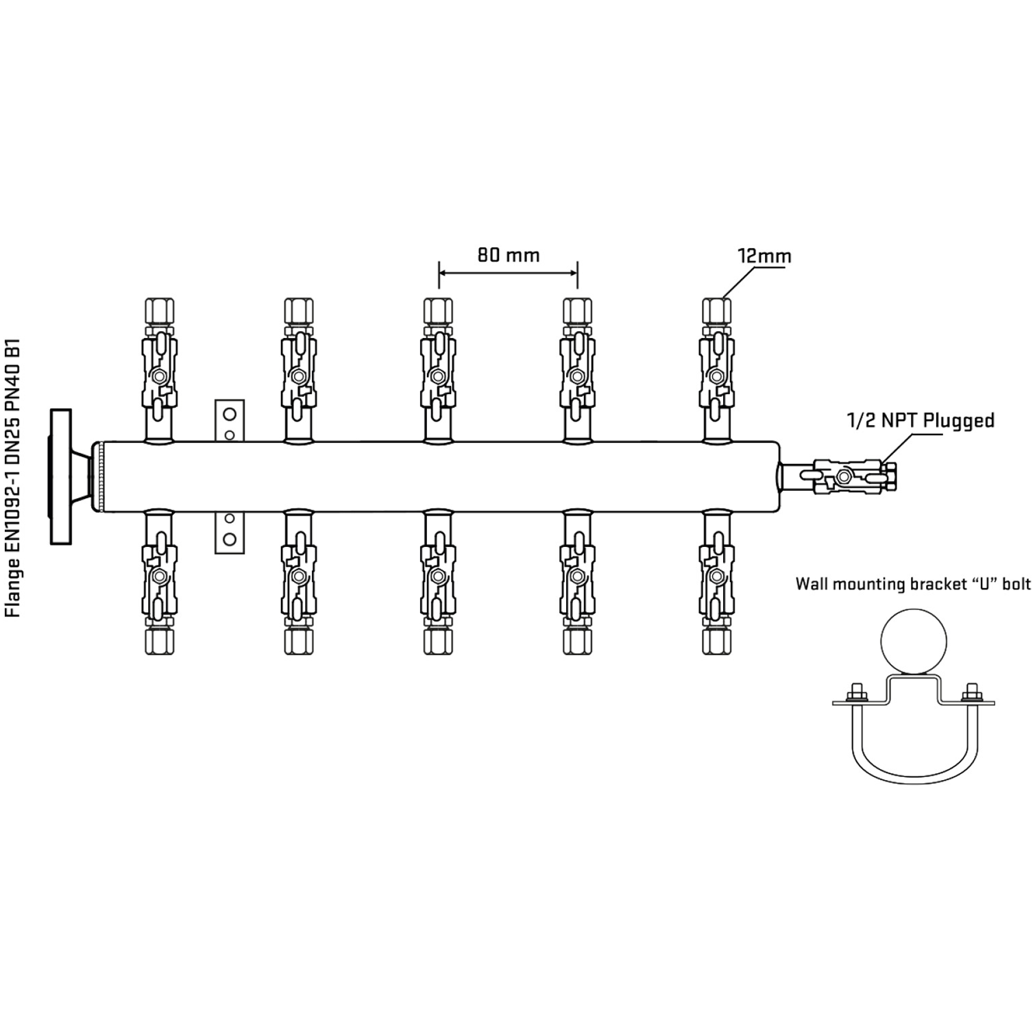 M510A040311 Manifolds Stainless Steel Double Sided