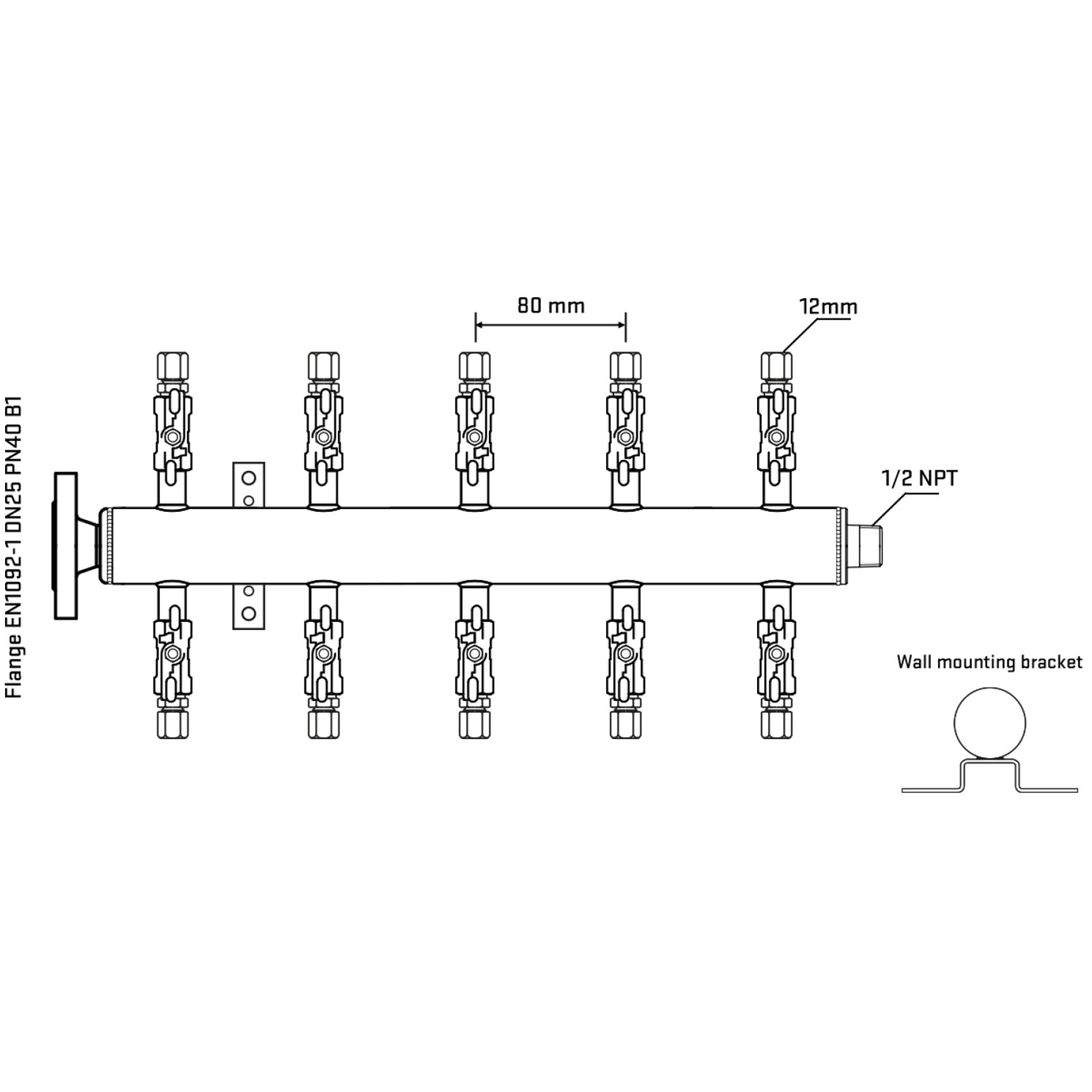 M510A040332 Manifolds Stainless Steel Double Sided