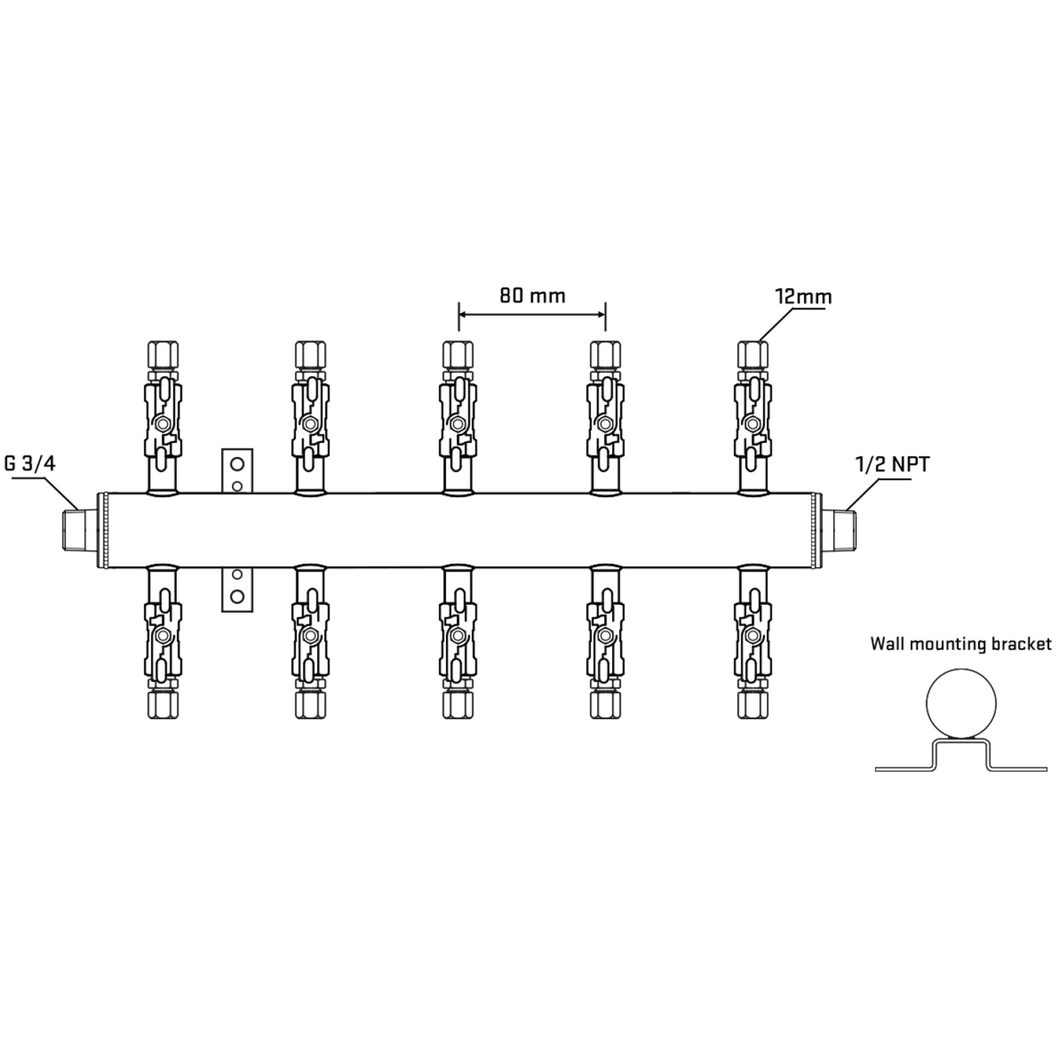 M510A040432 Manifolds Stainless Steel Double Sided