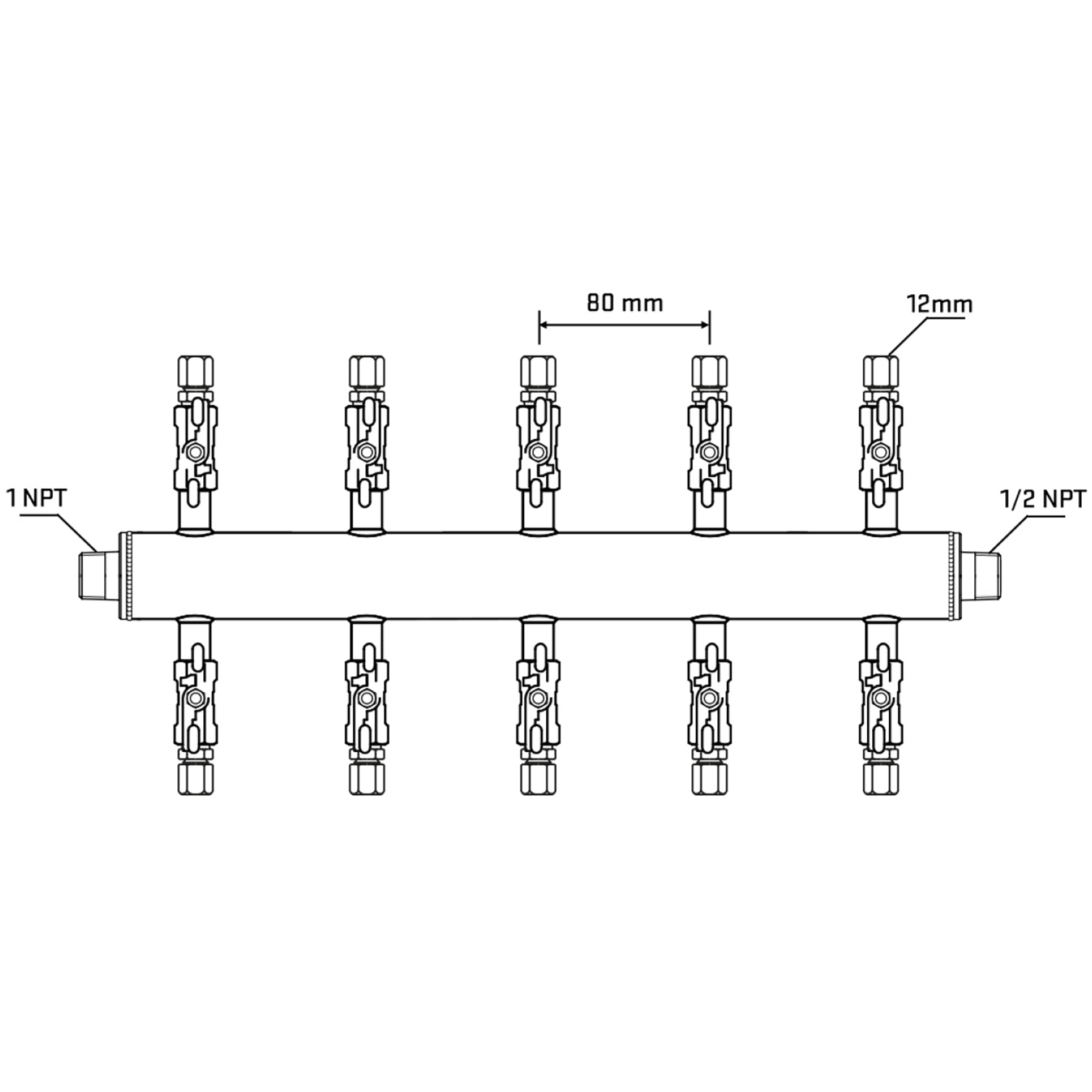 M510A040930 Manifolds Stainless Steel Double Sided