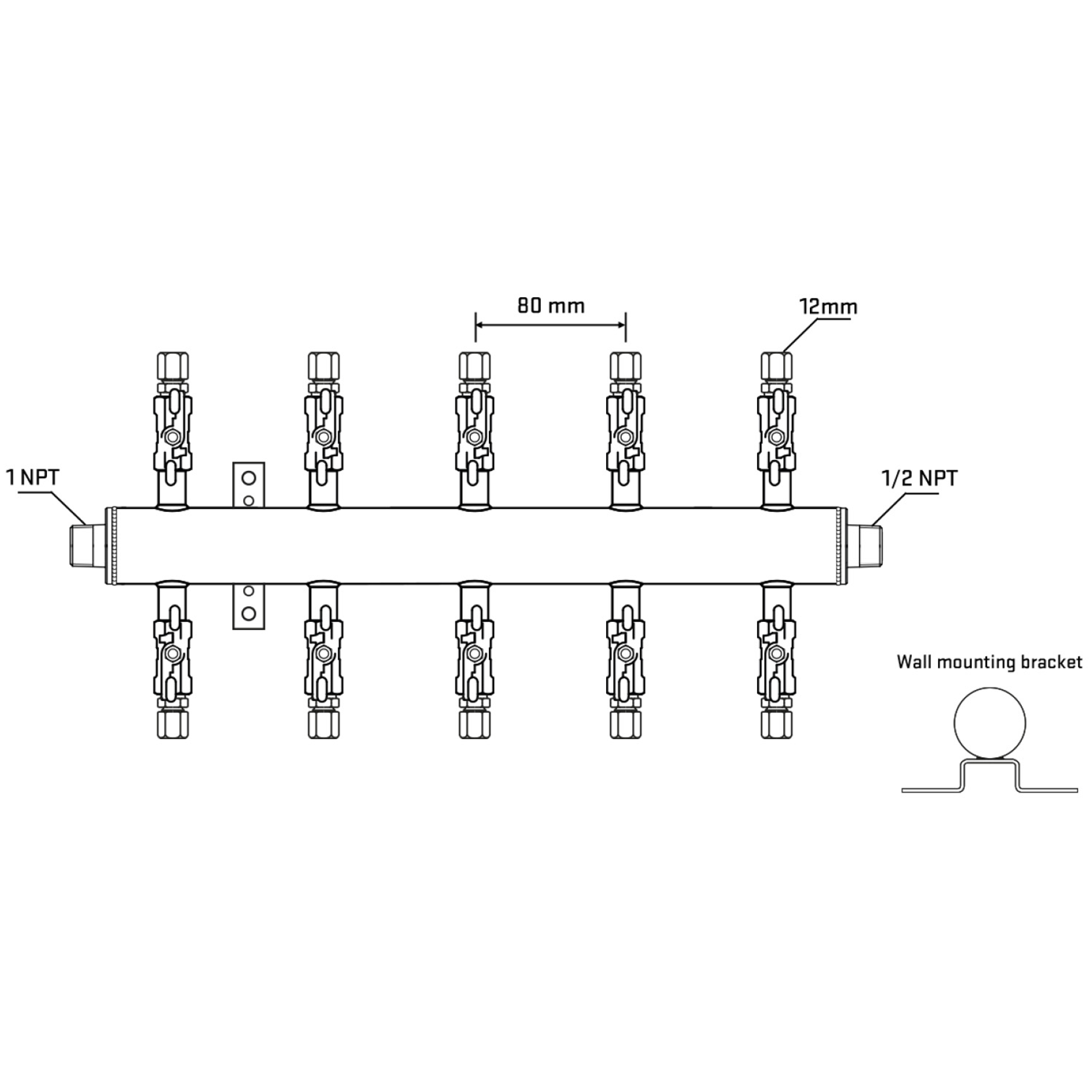 M510A040932 Manifolds Stainless Steel Double Sided