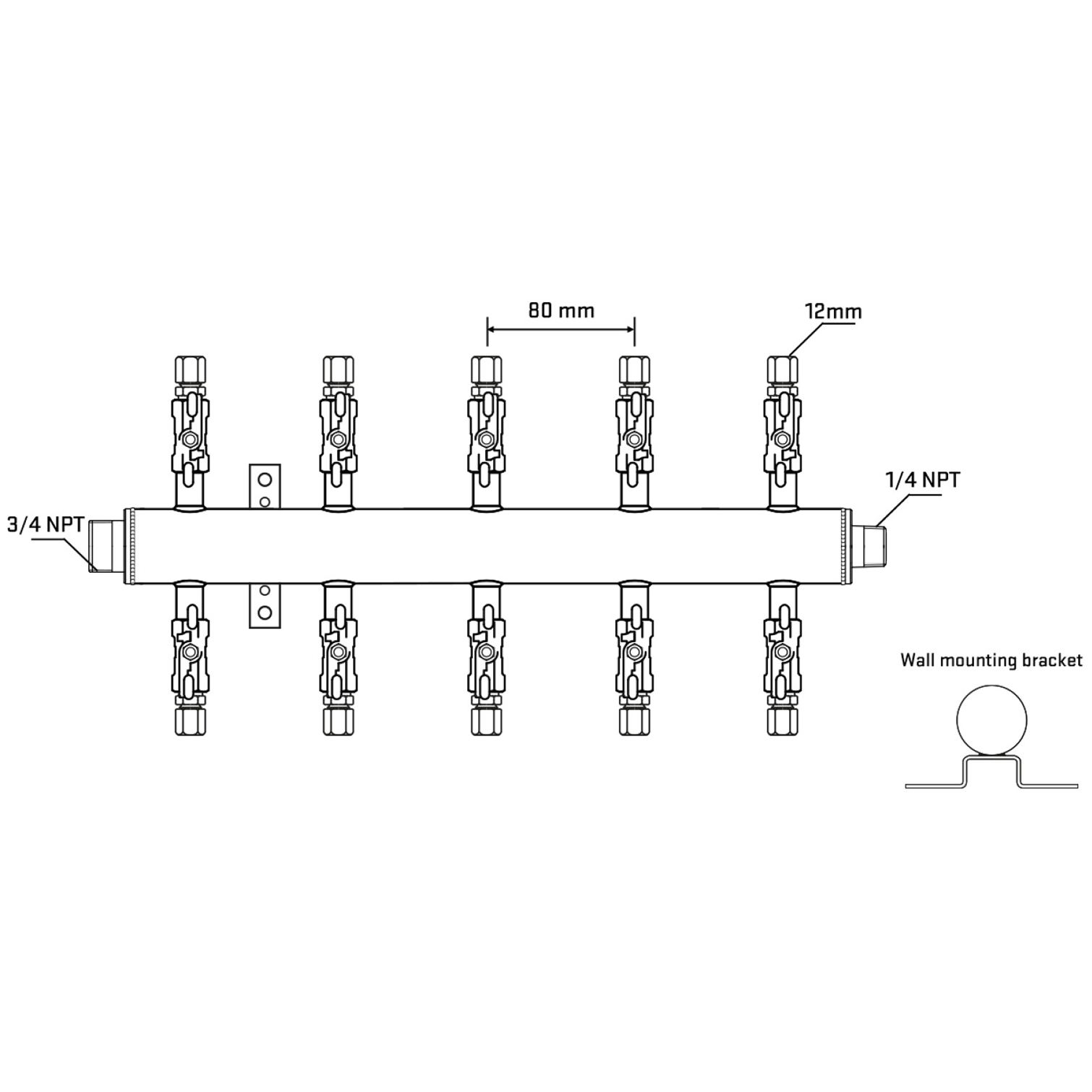 M510A041042 Manifolds Stainless Steel Double Sided