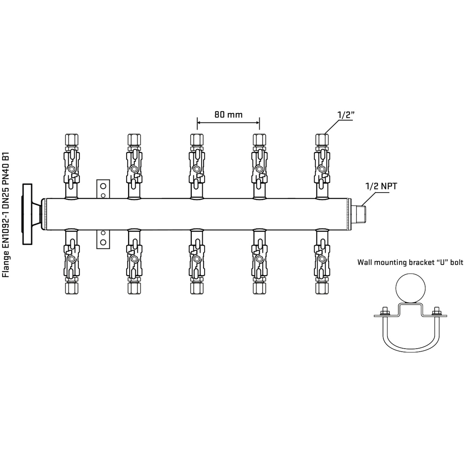 M510A050331 Manifolds Stainless Steel Double Sided