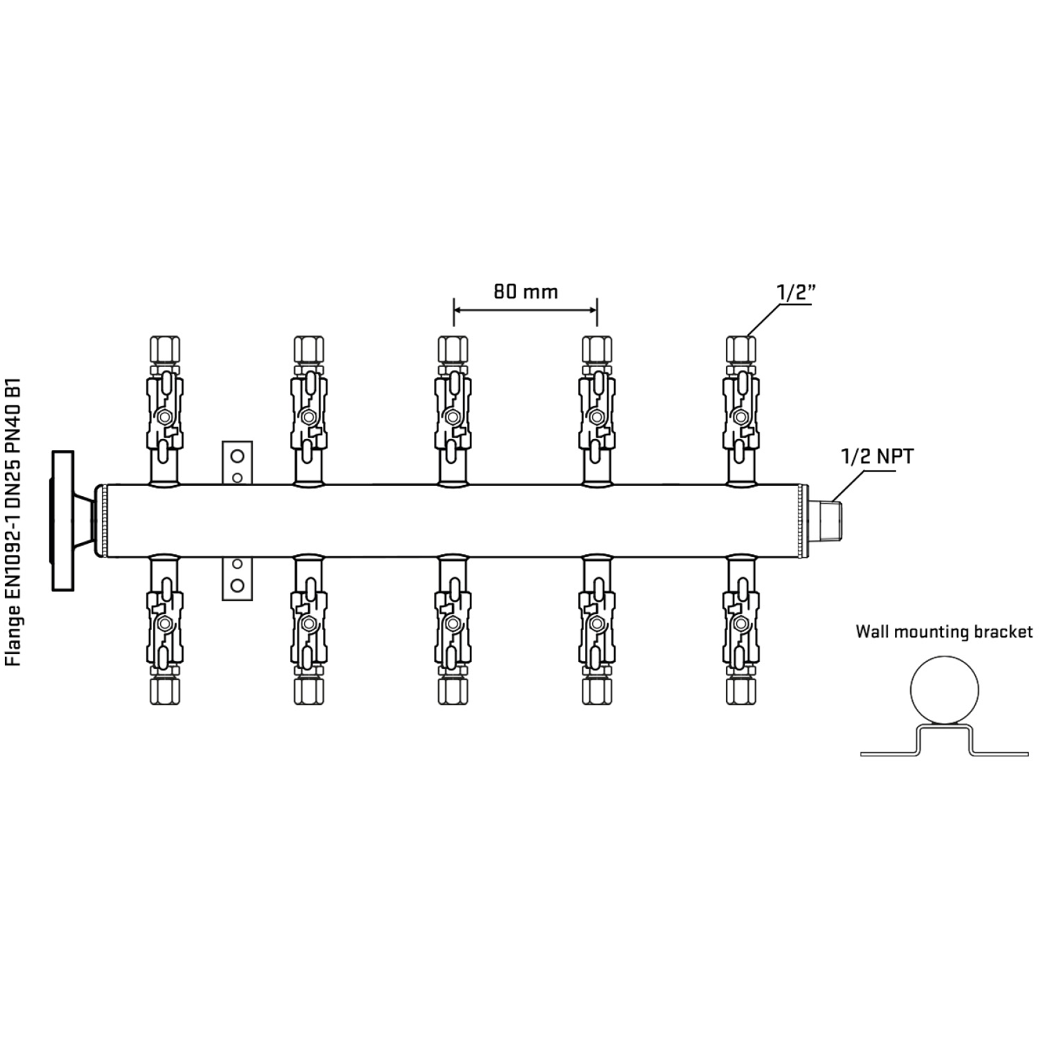 M510A050332 Manifolds Stainless Steel Double Sided