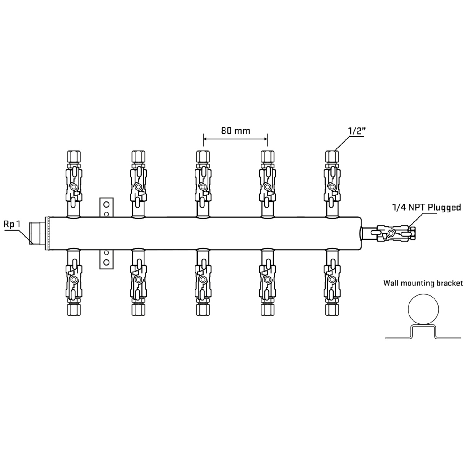 M510A050722 Manifolds Stainless Steel Double Sided