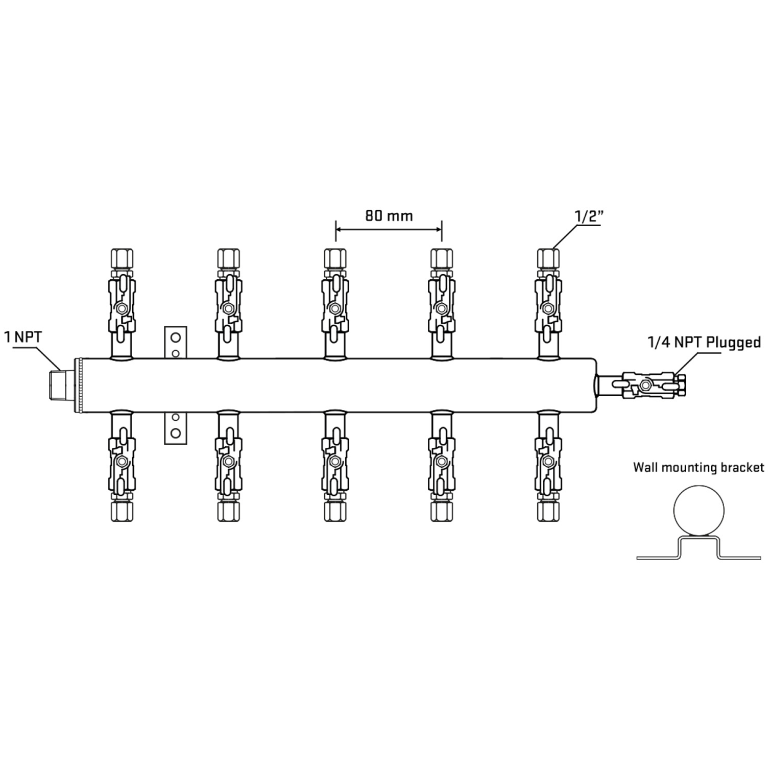 M510A050922 Manifolds Stainless Steel Double Sided