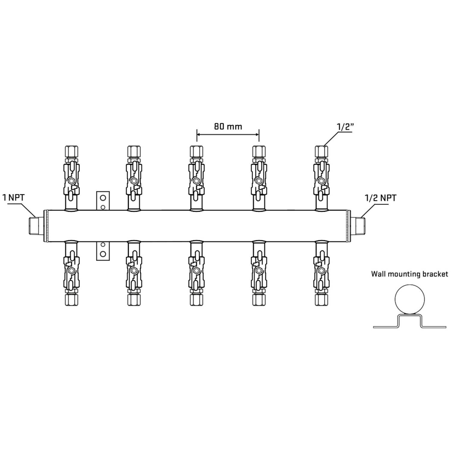 M510A050932 Manifolds Stainless Steel Double Sided