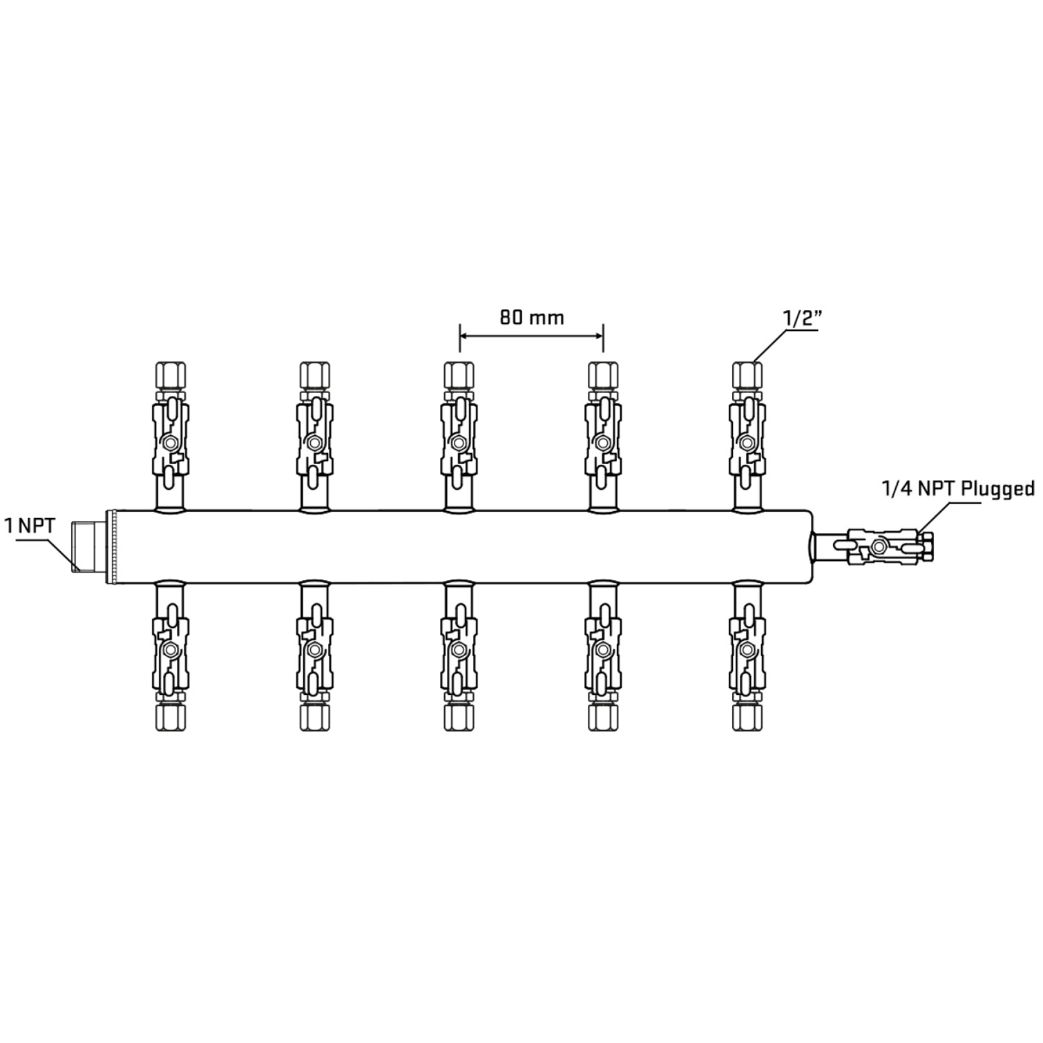 M510A051120 Manifolds Stainless Steel Double Sided