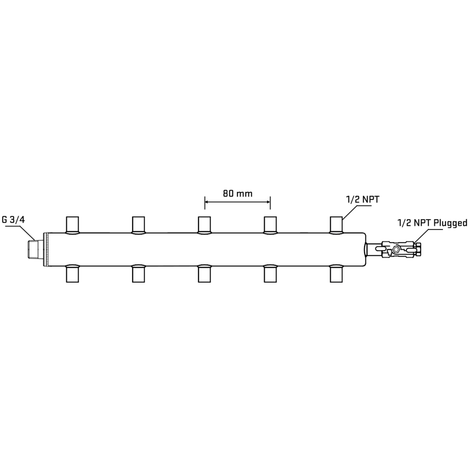 M510A060410 Manifolds Stainless Steel Double Sided